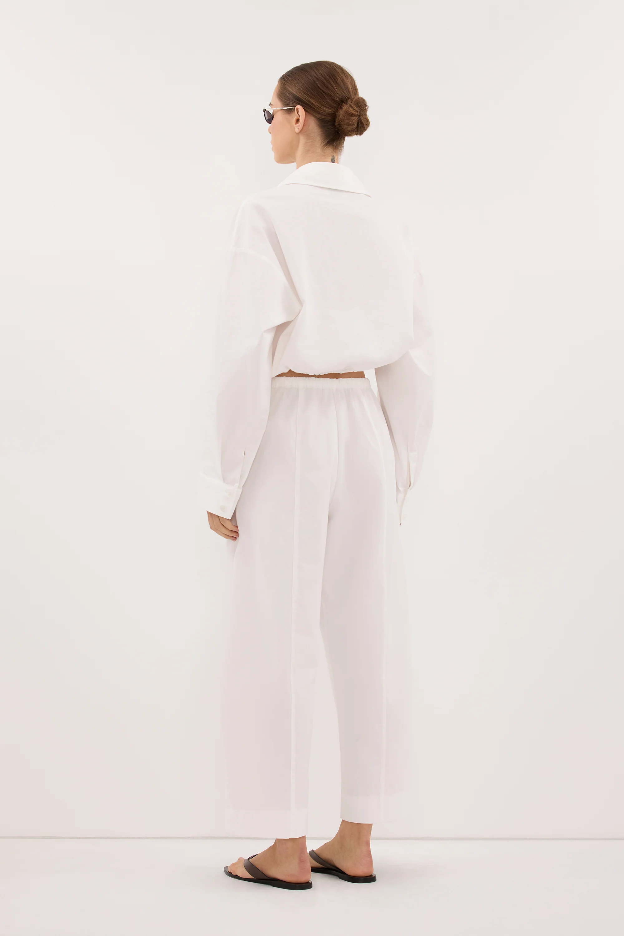 CALI WHITE COTTON CROPPED SHIRT - Image 5