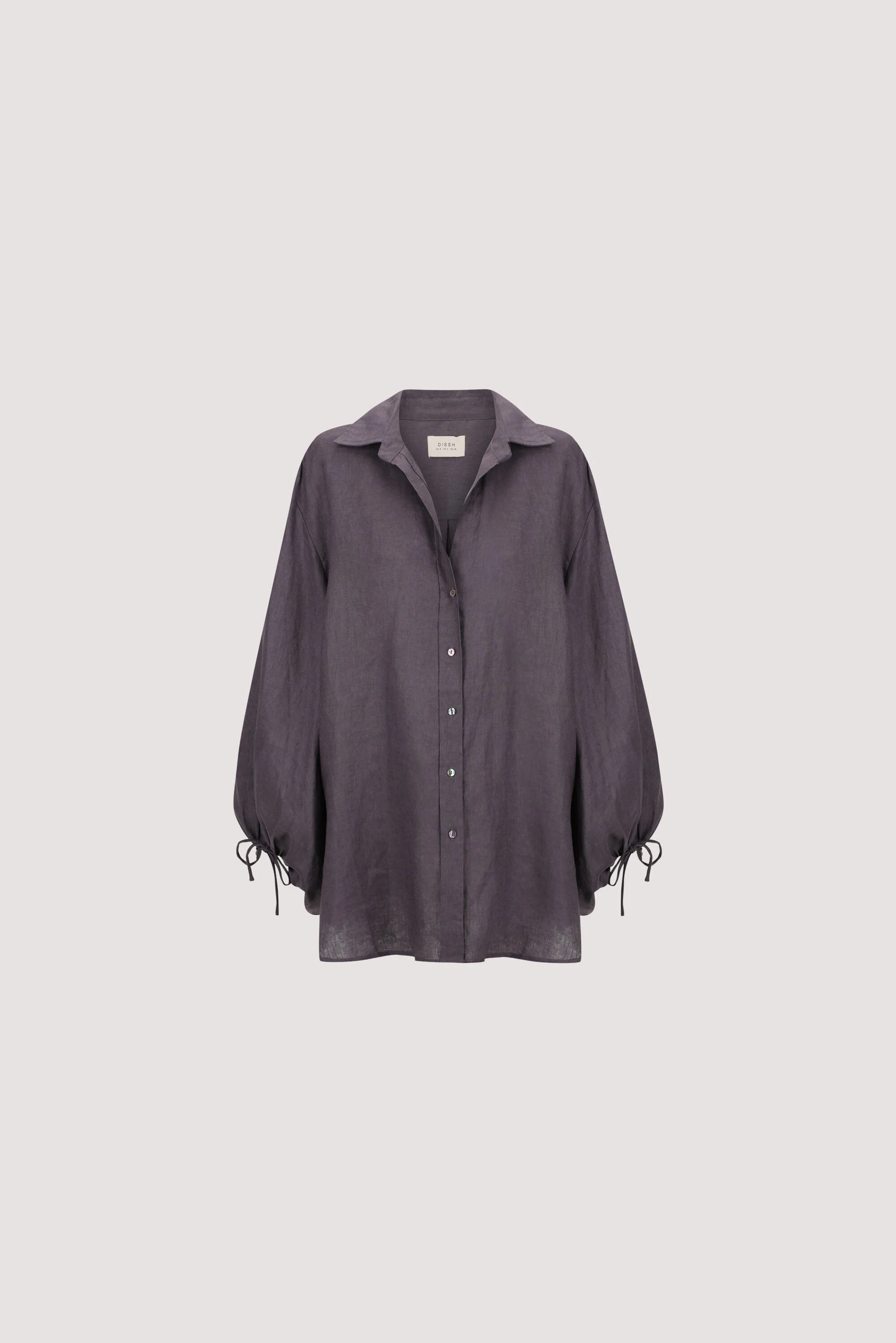 CARLA WASHED INDIGO LONG SLEEVE LINEN SHIRT - Image 7