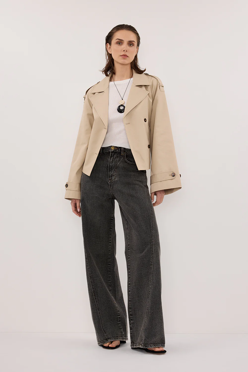 CARSON WASHED BLACK TALL WIDE LEG JEAN