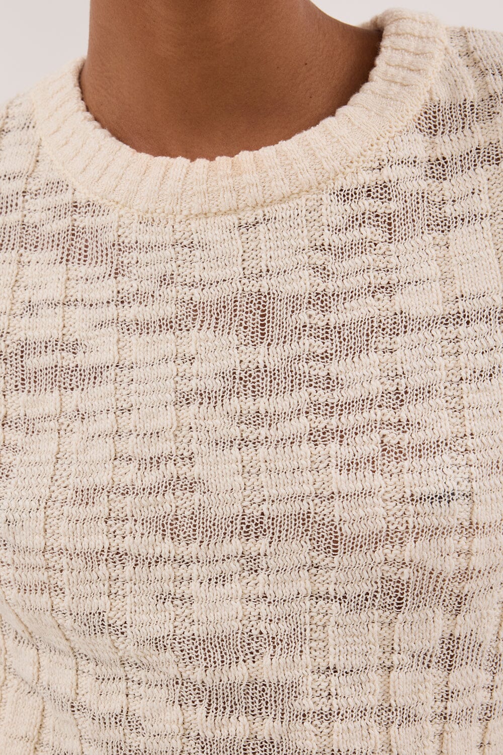 CIA NATURAL CAP SLEEVE KNIT TEE - Image 6