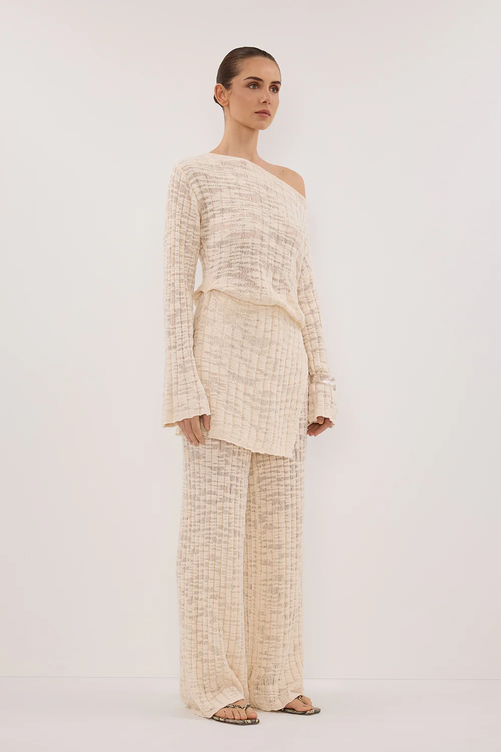 CIA NATURAL LONG SLEEVE KNIT TOP - Image 3