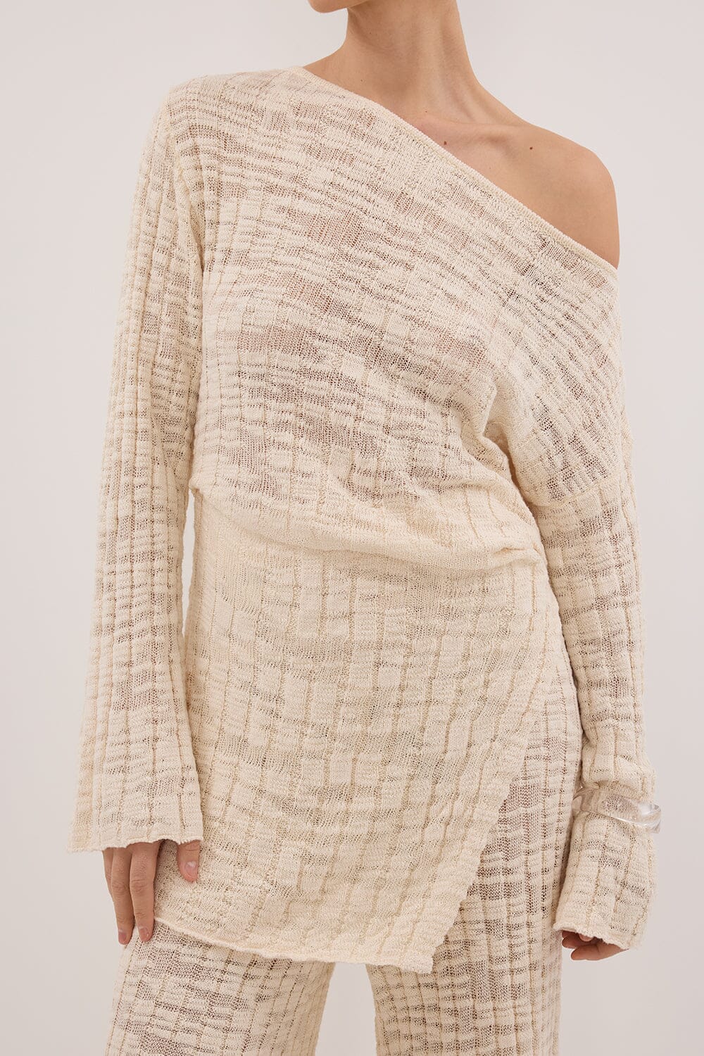 CIA NATURAL LONG SLEEVE KNIT TOP - Image 6