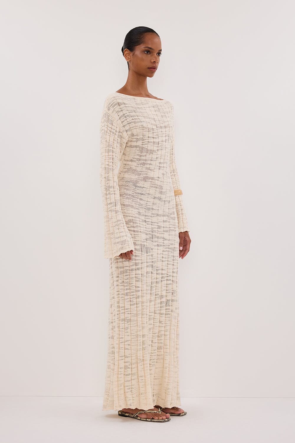 CIA NATURAL LONG SLEEVE MAXI DRESS - Image 3
