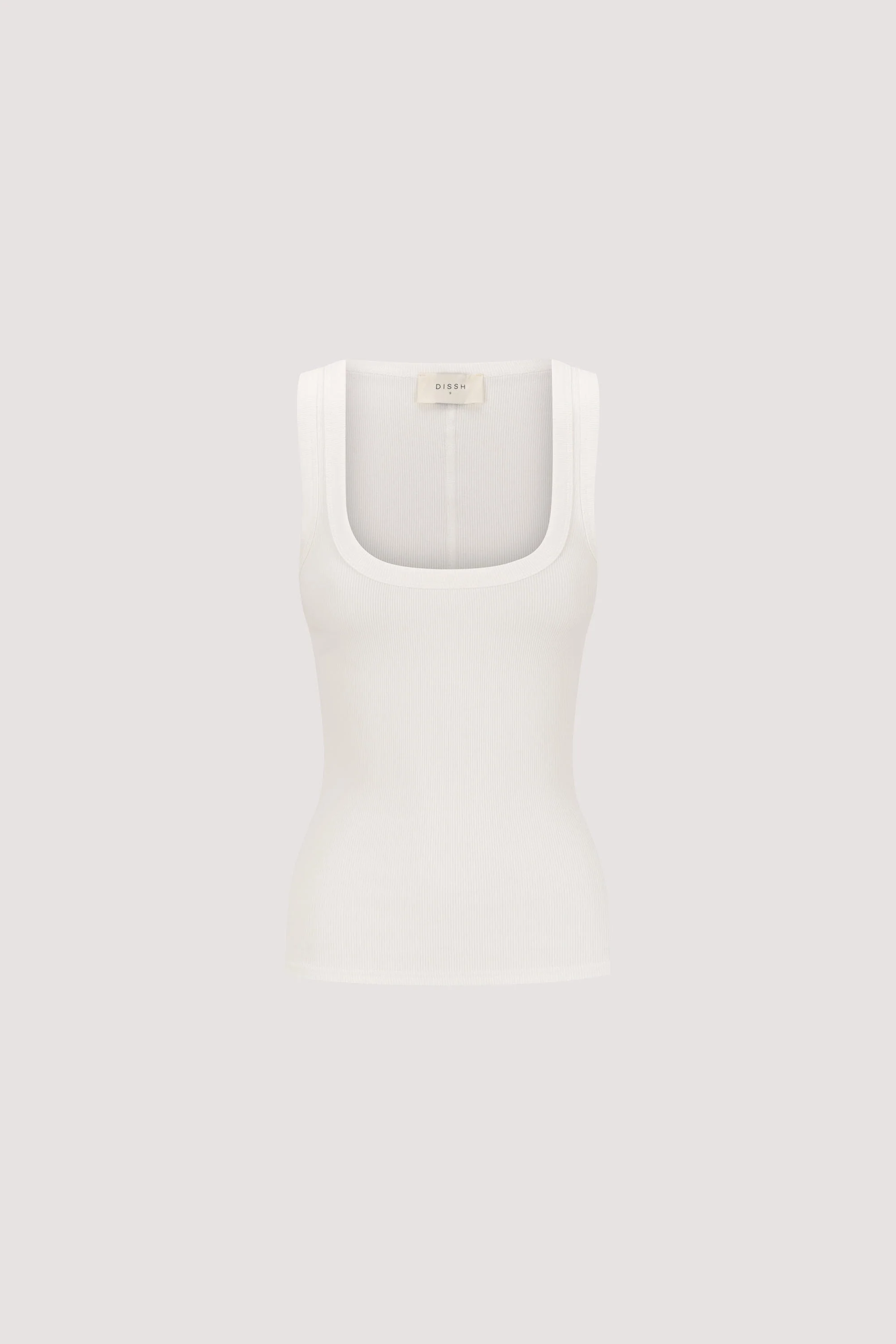 CLARA OFF WHITE SCOOP NECK TANK TOP - Image 9