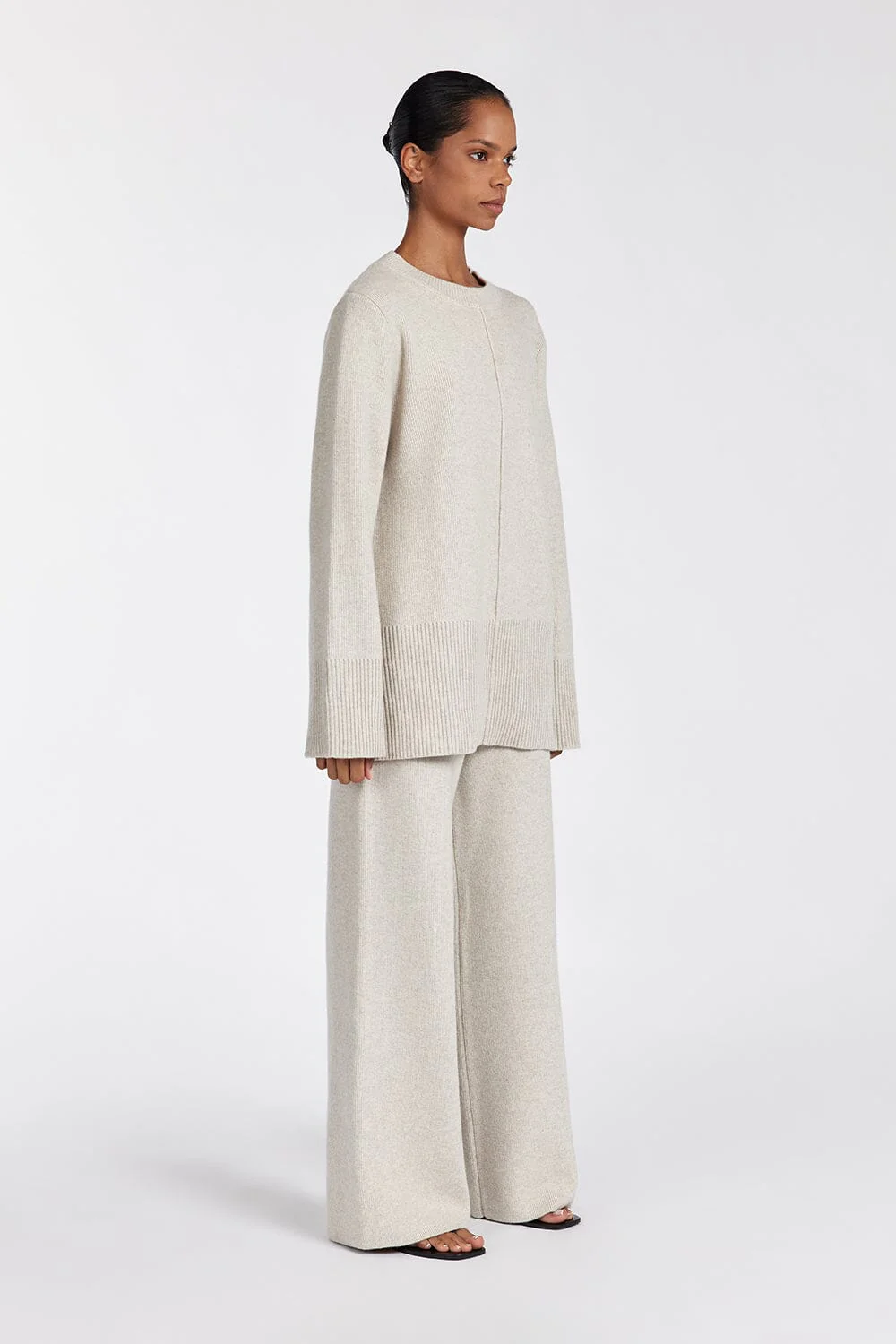 CLEMENCE OAT MARLE KNIT PANT - Image 4