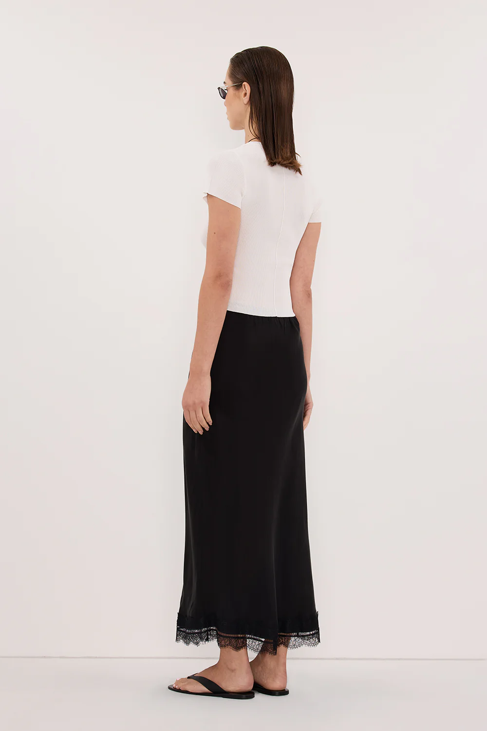 CLO WHITE RIBBED BABY TEE - Image 5