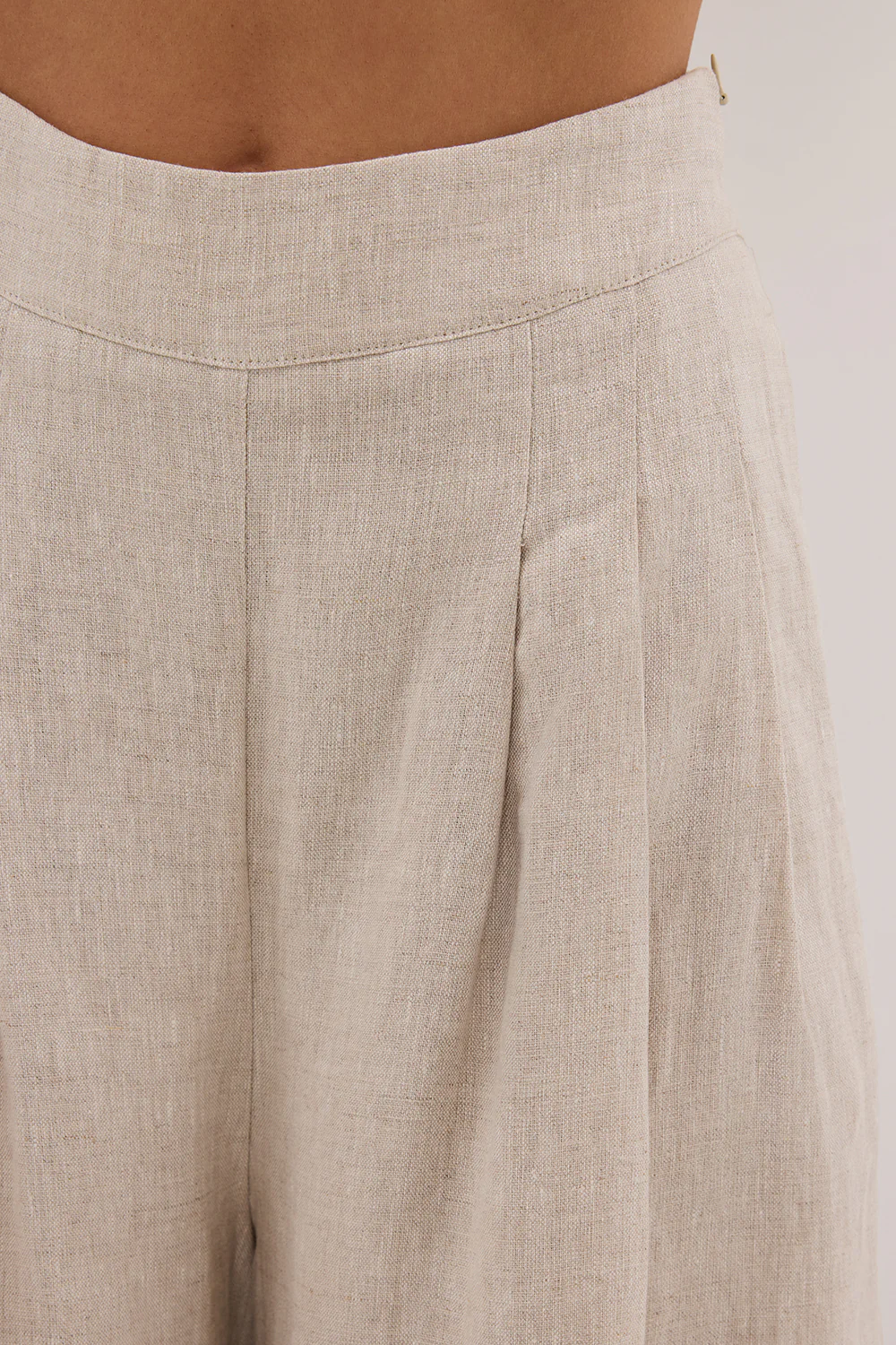CODY NATURAL WIDE LINEN PANT - Image 5