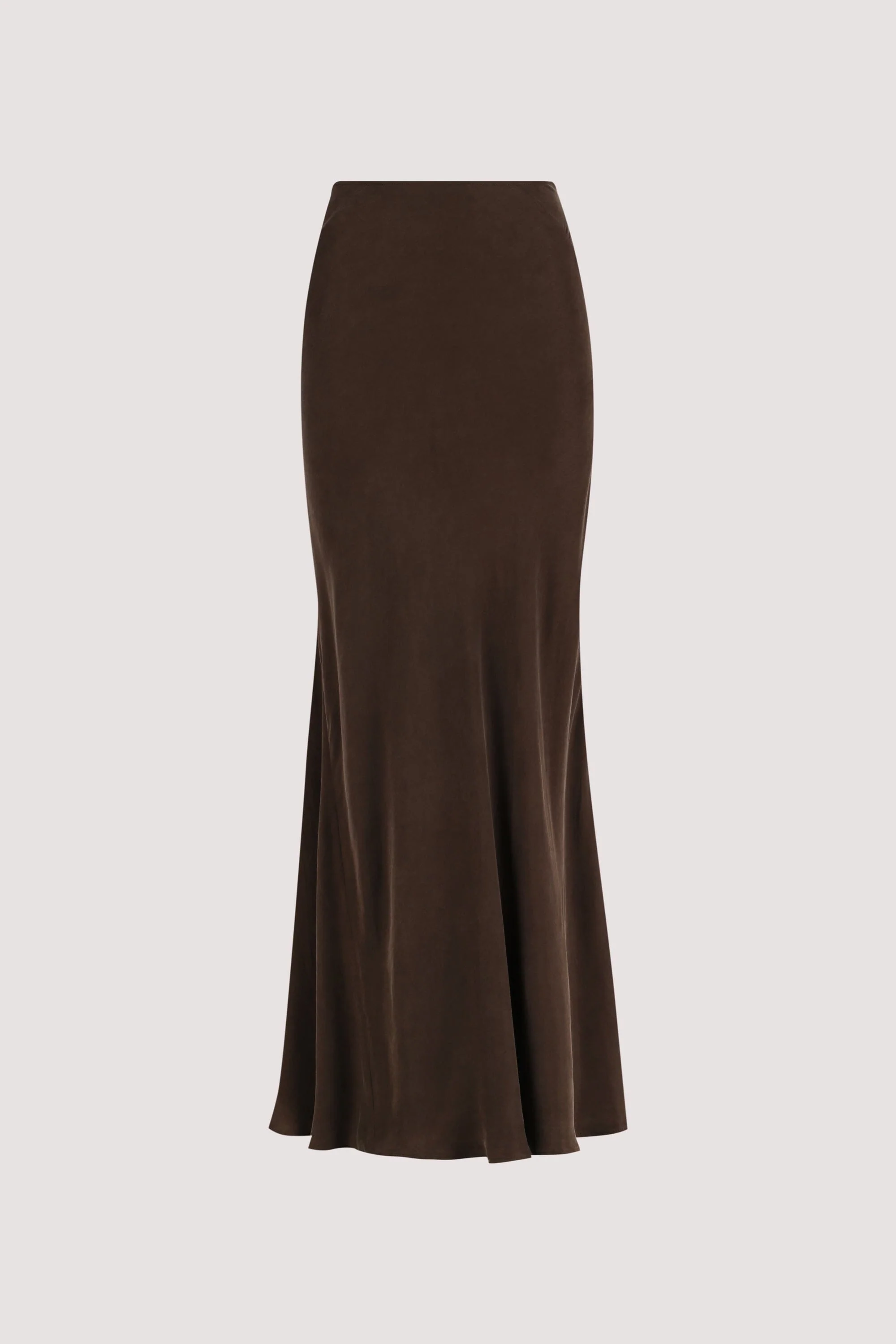 CONNIE BITTER CHOC CUPRO MAXI SKIRT - Image 6