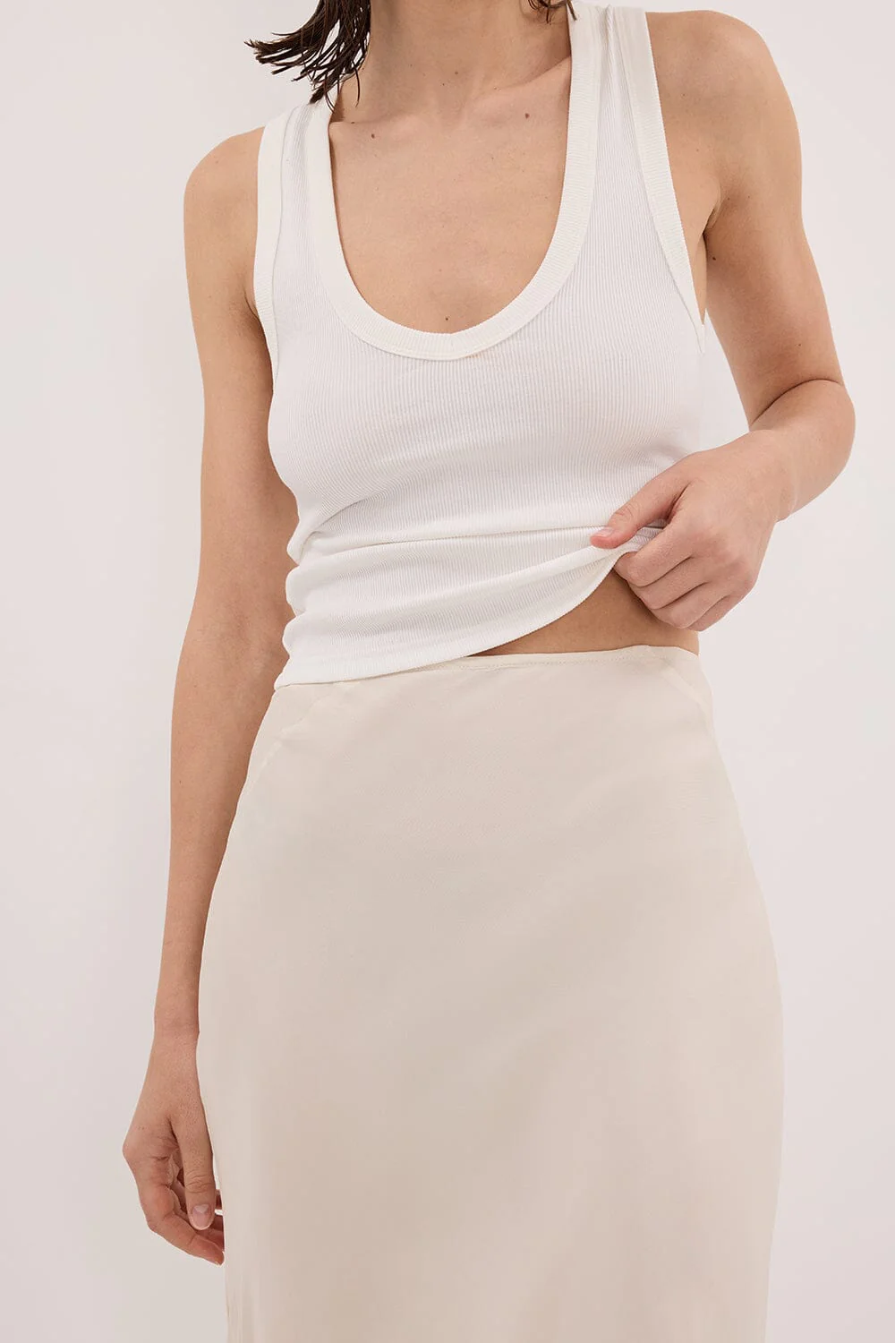 CONNIE SANDSTONE CUPRO MAXI SKIRT - Image 5