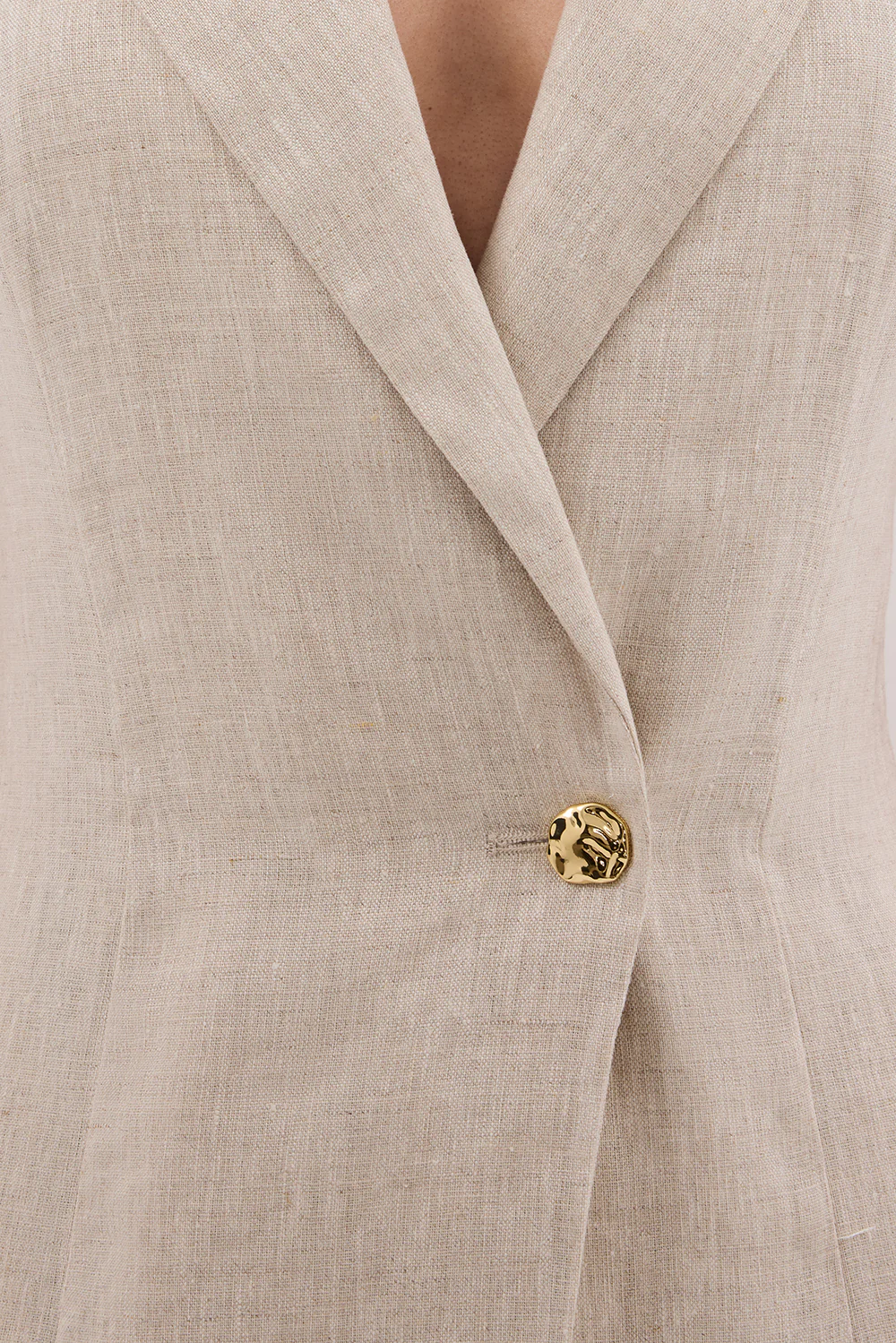 CORA NATURAL MIDI LINEN DRESS - Image 5