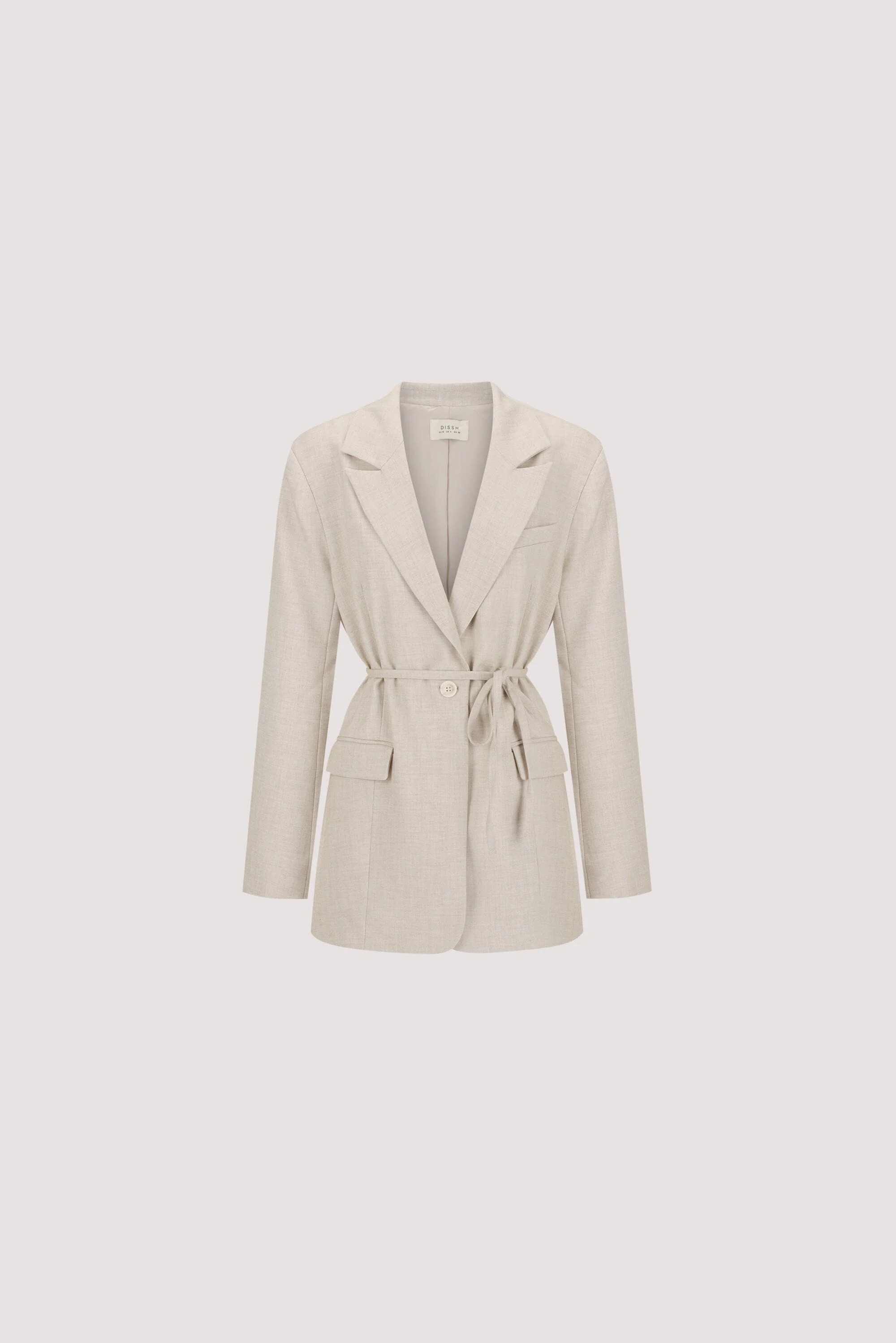 CYRUS NATURAL OVERSIZED TIE WAIST BLAZER - Image 9