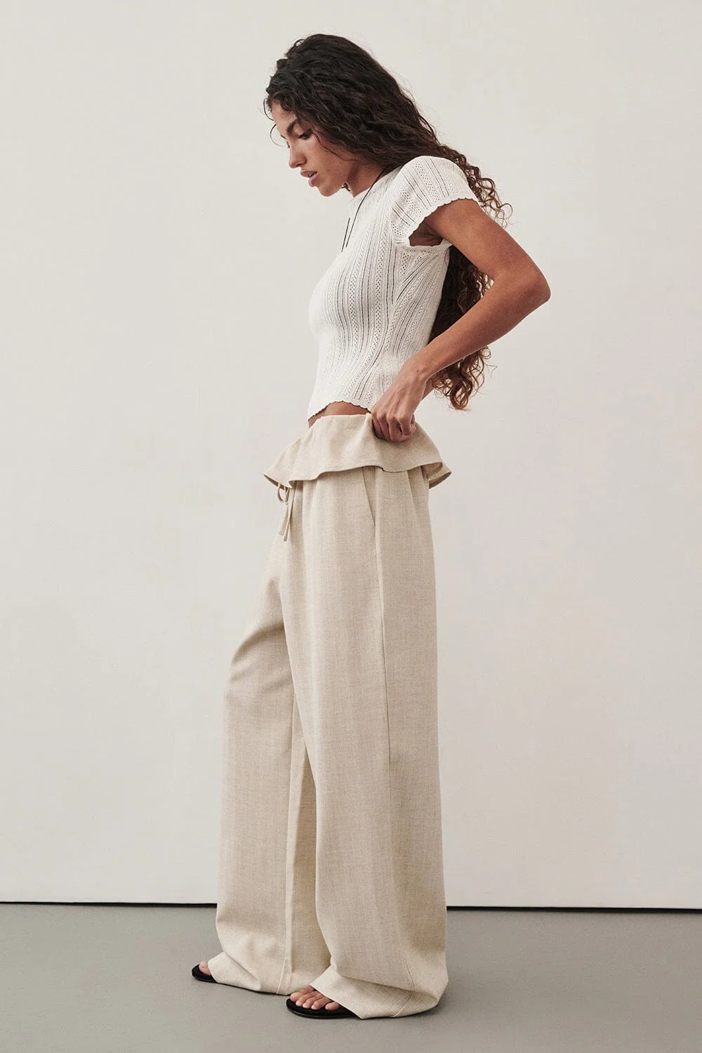 CYRUS NATURAL MARLE FISHERMAN PANT - Image 2
