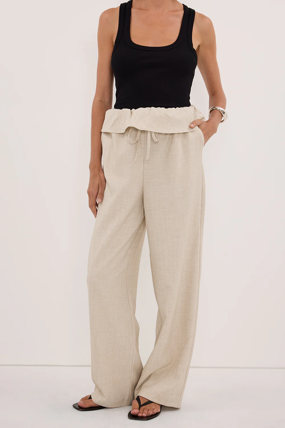 CYRUS NATURAL MARLE FISHERMAN PANT - Image 3