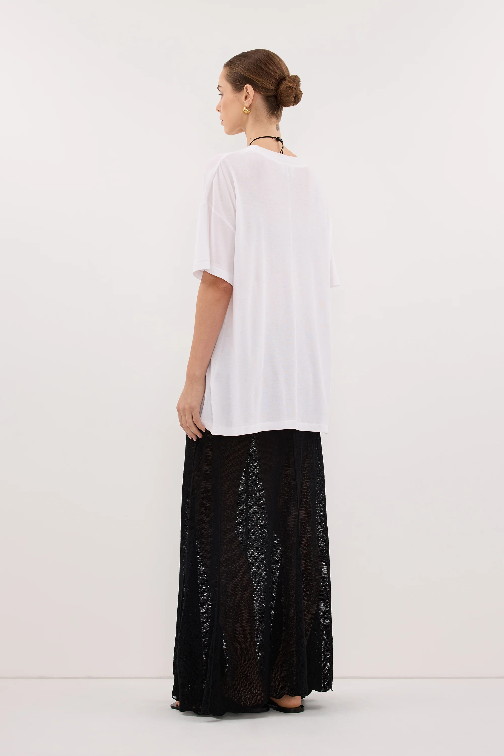 DELIA BLACK LACE MAXI SKIRT - Image 7