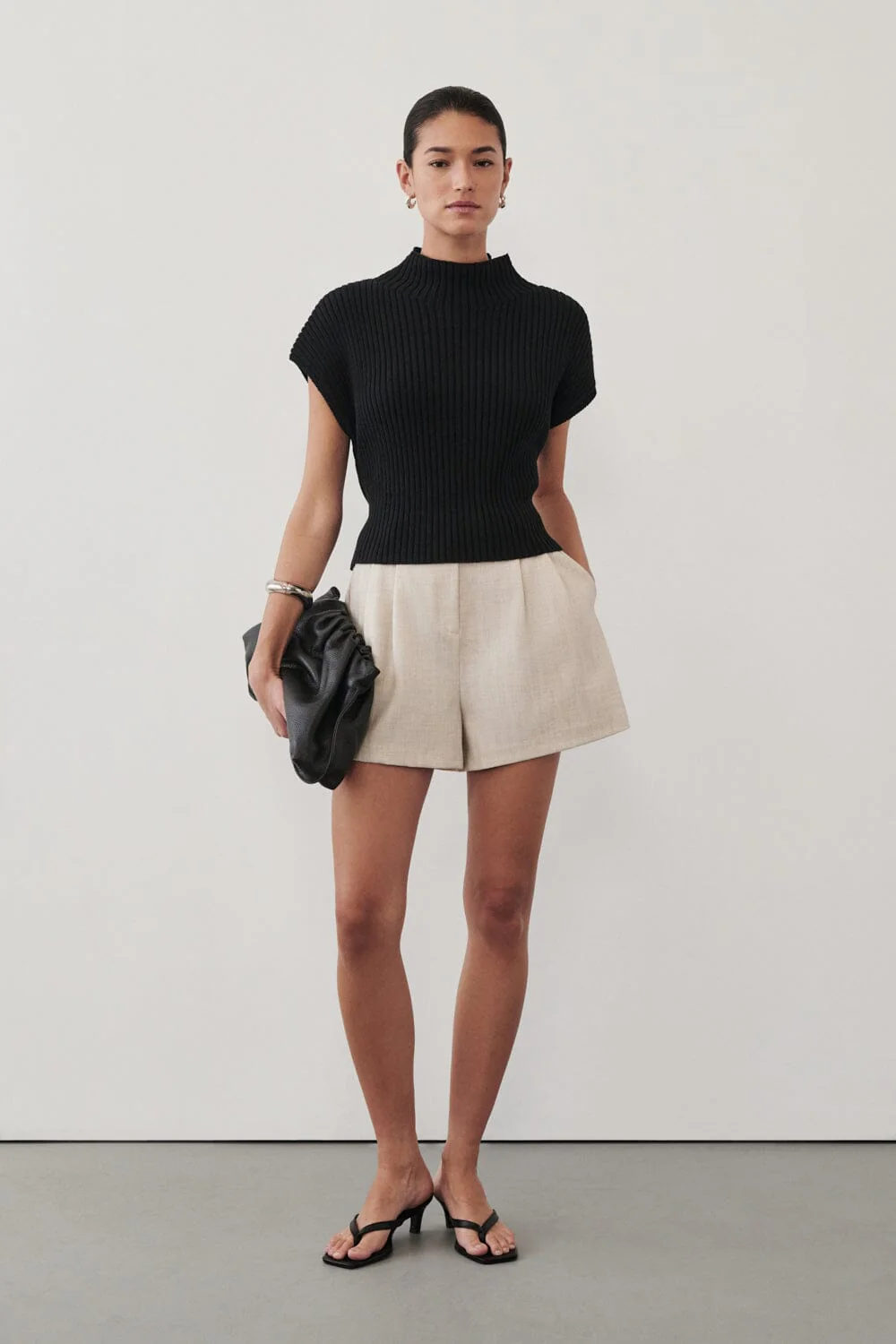 DELLA BLACK KNIT TOP - Image 2