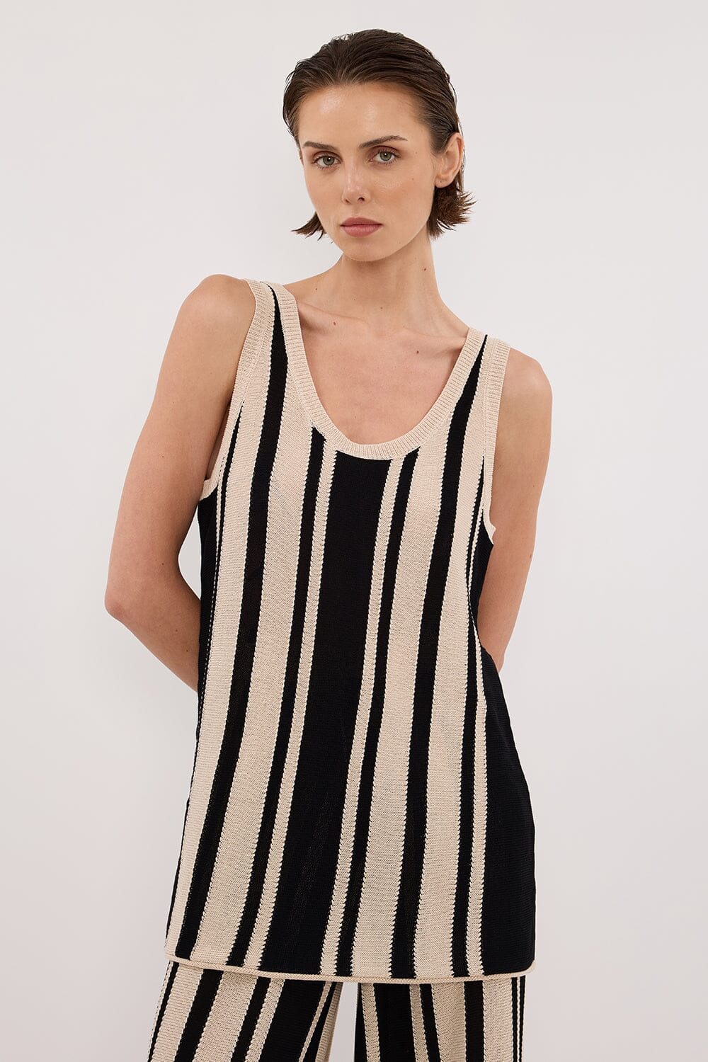 DELPHI STRIPE LONGLINE KNIT TUNIC - Image 3