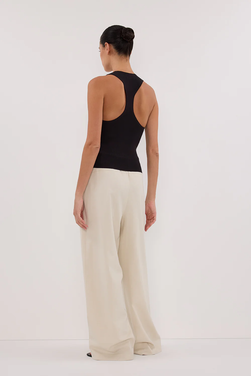 DEVIN WASHED BLACK RACER KNIT TANK - Image 4