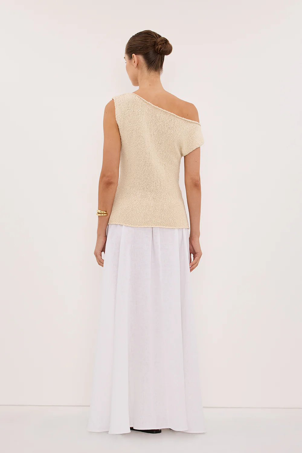 DINA NATURAL COTTON ASYM KNIT TOP - Image 4