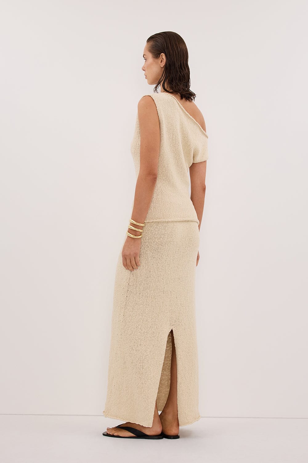 DINA NATURAL COTTON ASYM KNIT TOP - Image 7