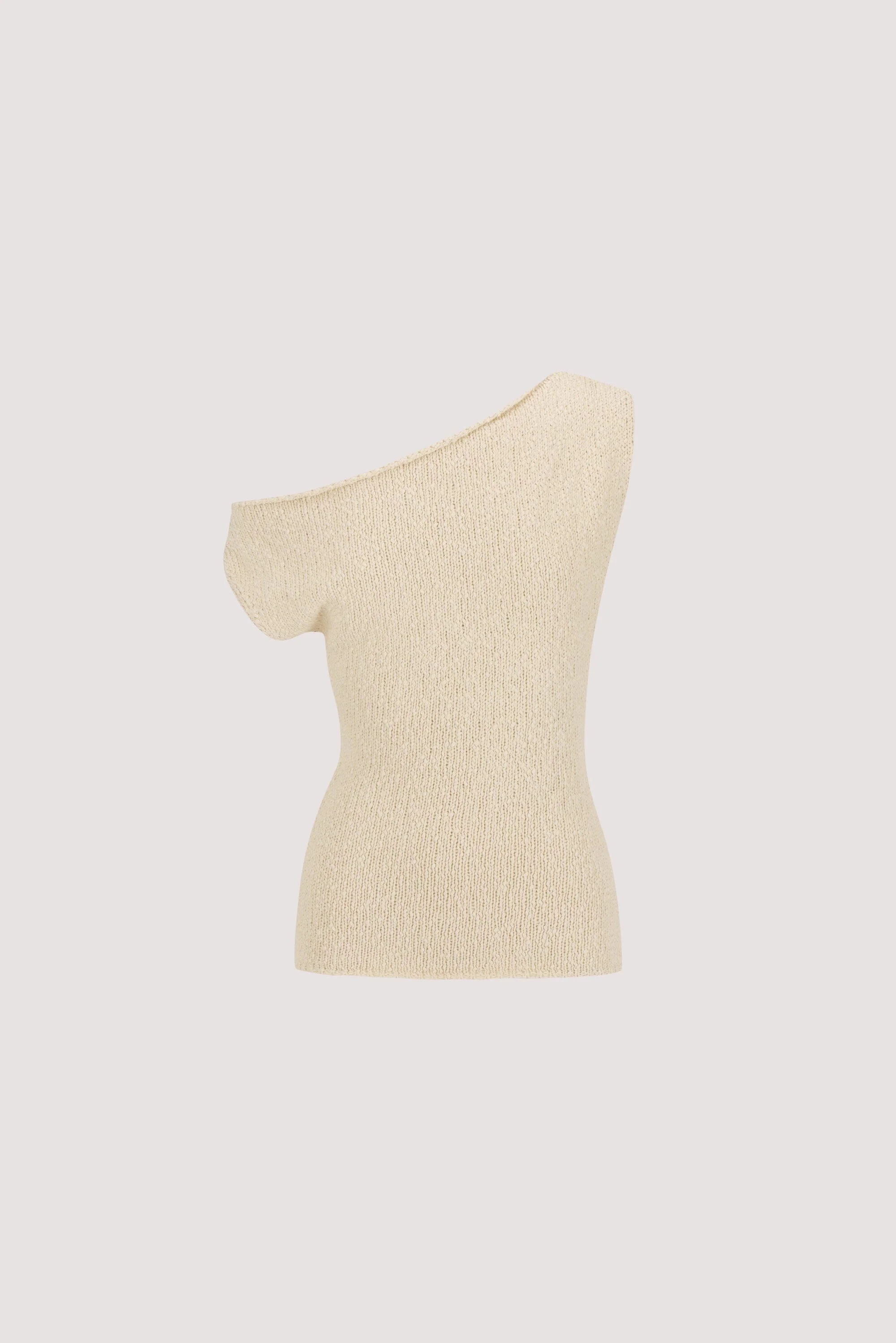 DINA NATURAL COTTON ASYM KNIT TOP - Image 8