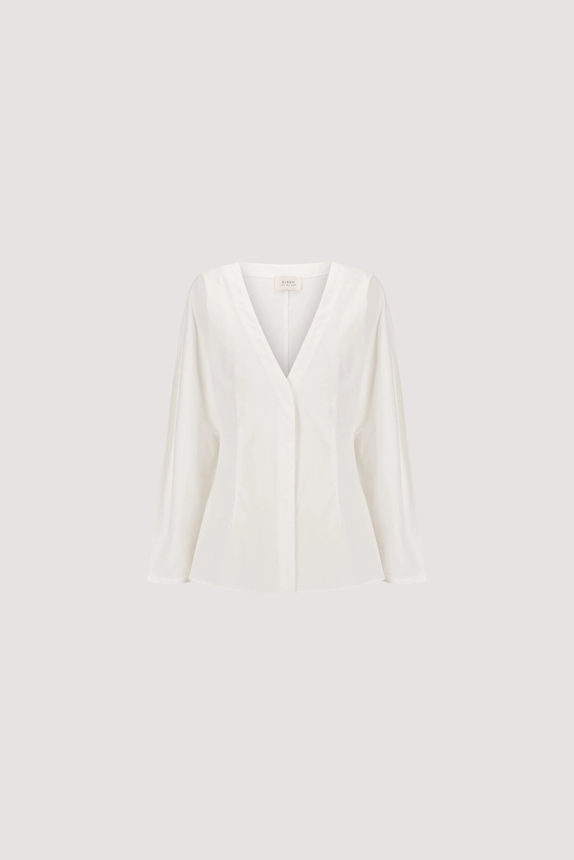 EDENA WHITE COTTON FITTED SHIRT - Image 8