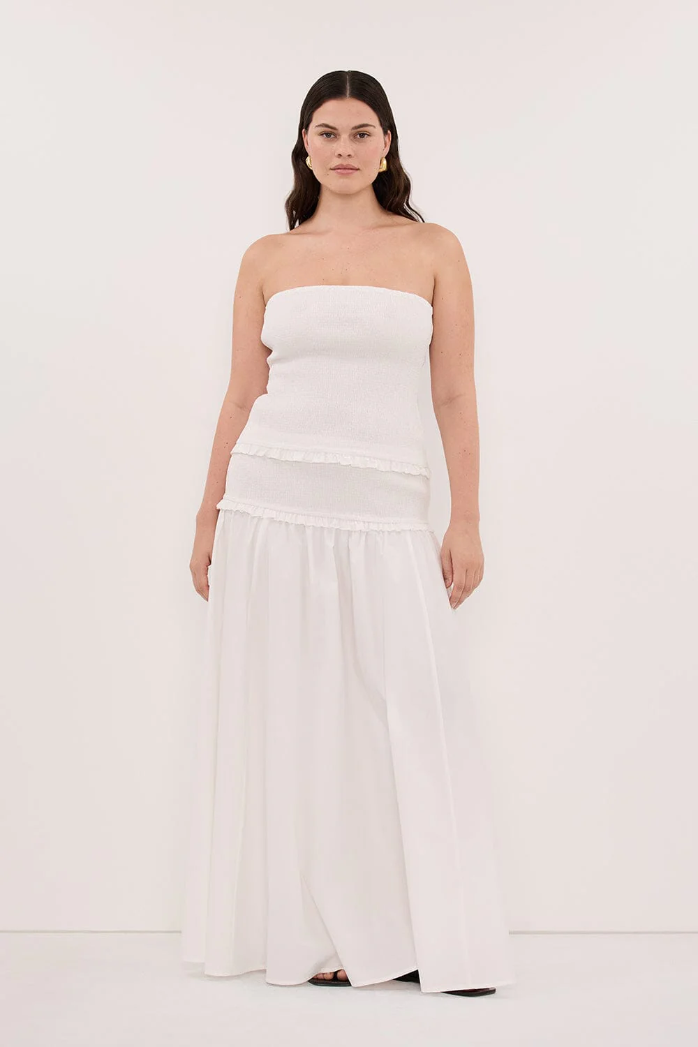 EDIE WHITE STRAPLESS COTTON TOP - Image 6