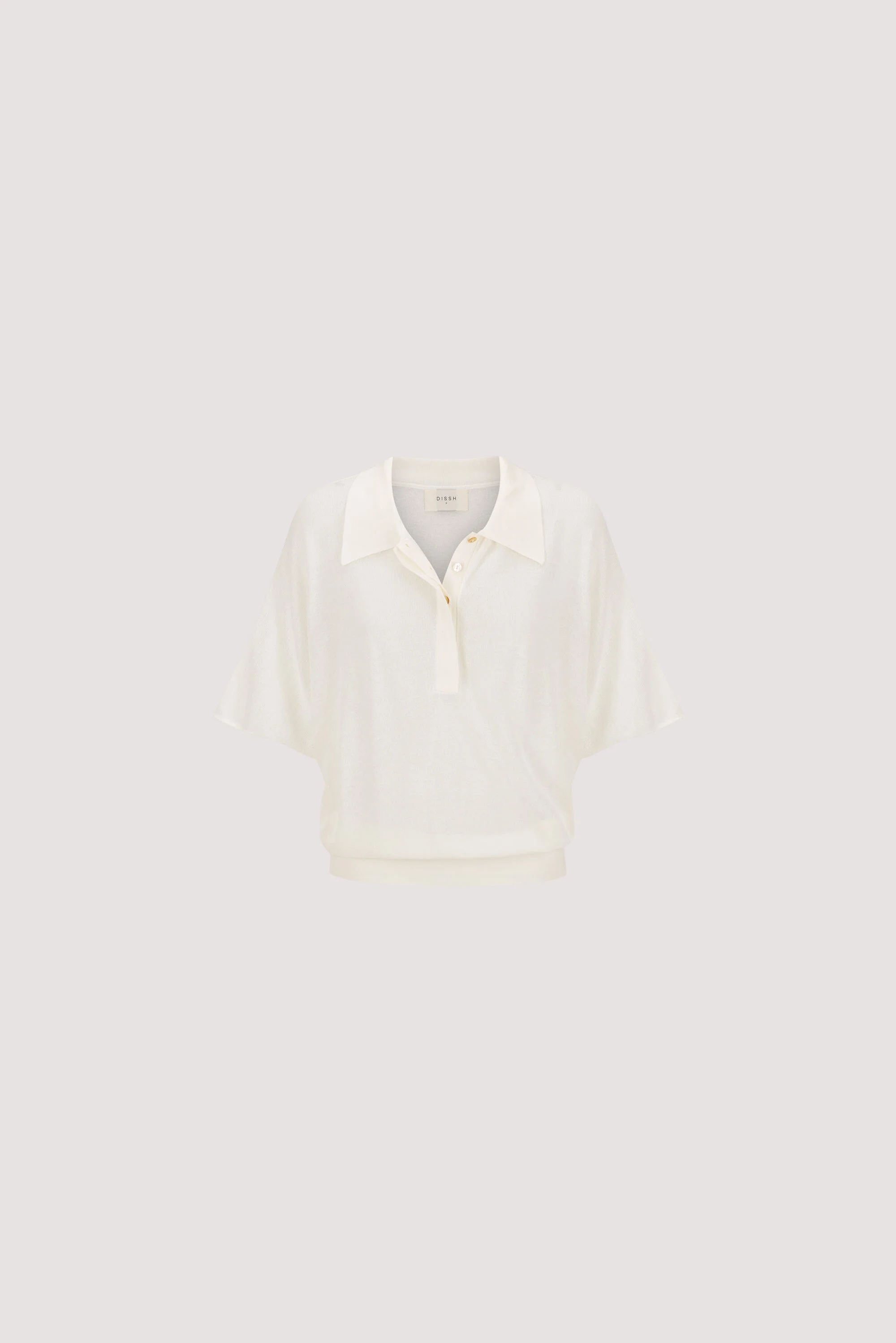 ELI CREAM POLO KNIT TOP - Image 6
