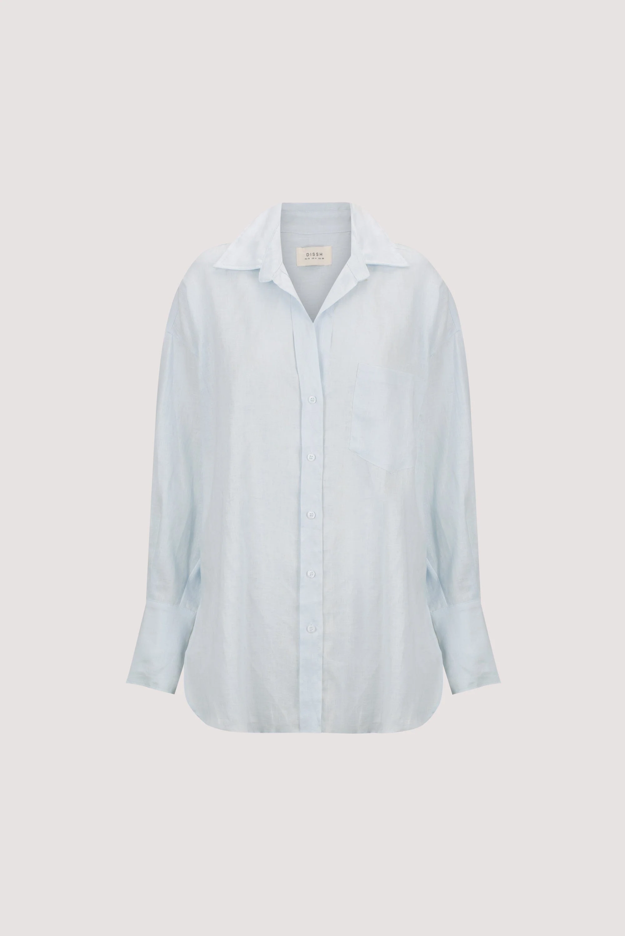 ELLIS ICE BLUE LONG SLEEVE LINEN SHIRT - Image 9