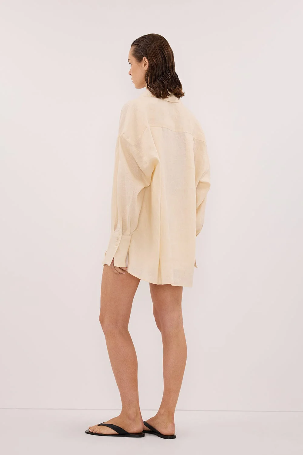 ELLIS SANDSTONE LONG SLEEVE LINEN SHIRT - Image 4