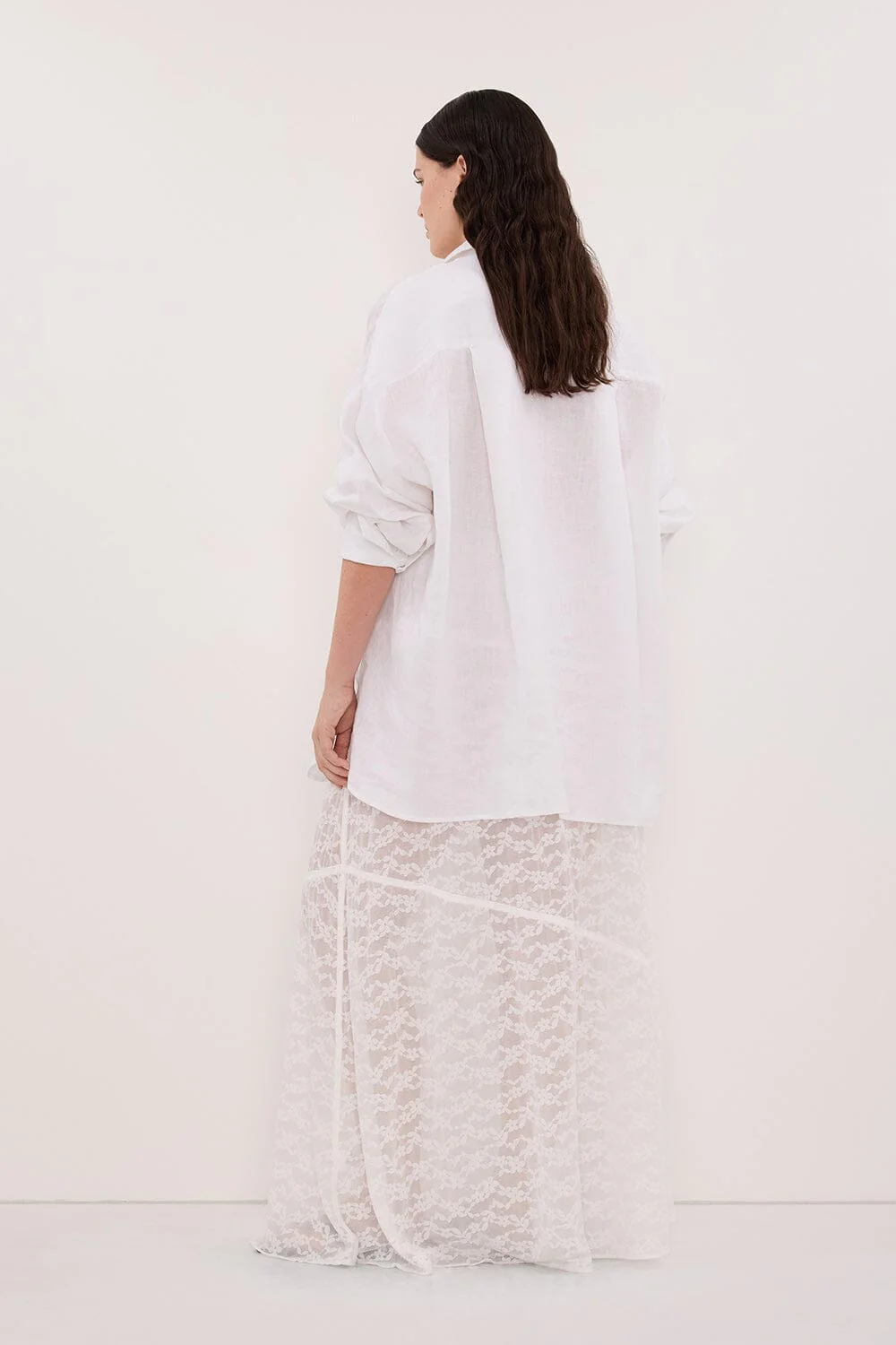 ELLIS WHITE LONG SLEEVE LINEN SHIRT - Image 8