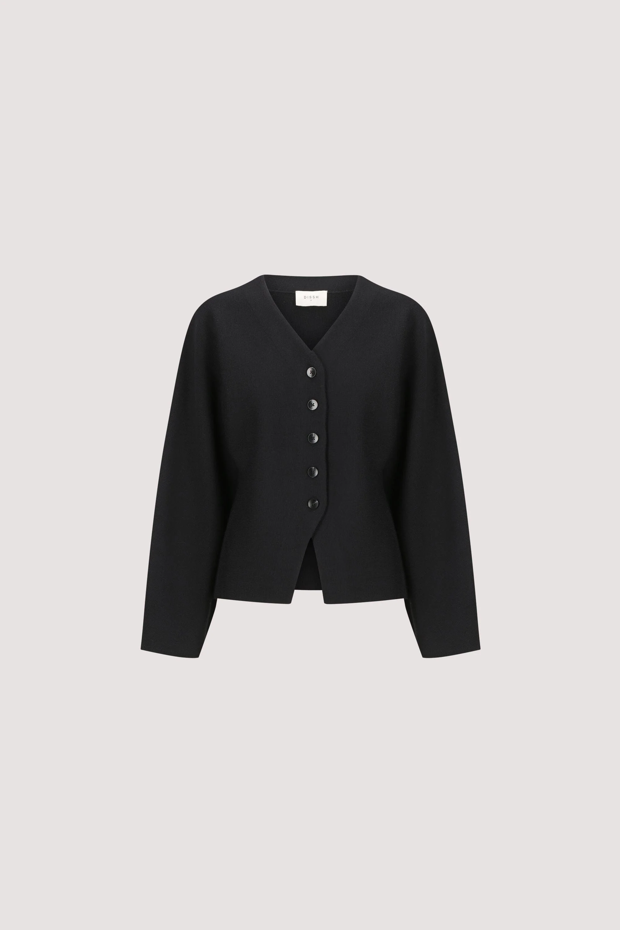 ETHEL BLACK V NECK CARDIGAN - Image 6