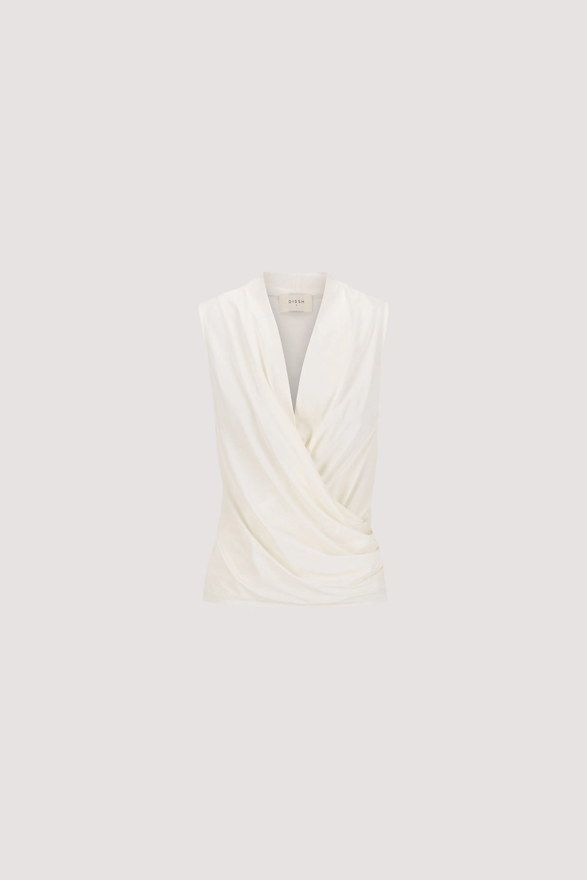 FELICITY OFF WHITE SLEEVELESS WRAP TOP - Image 6