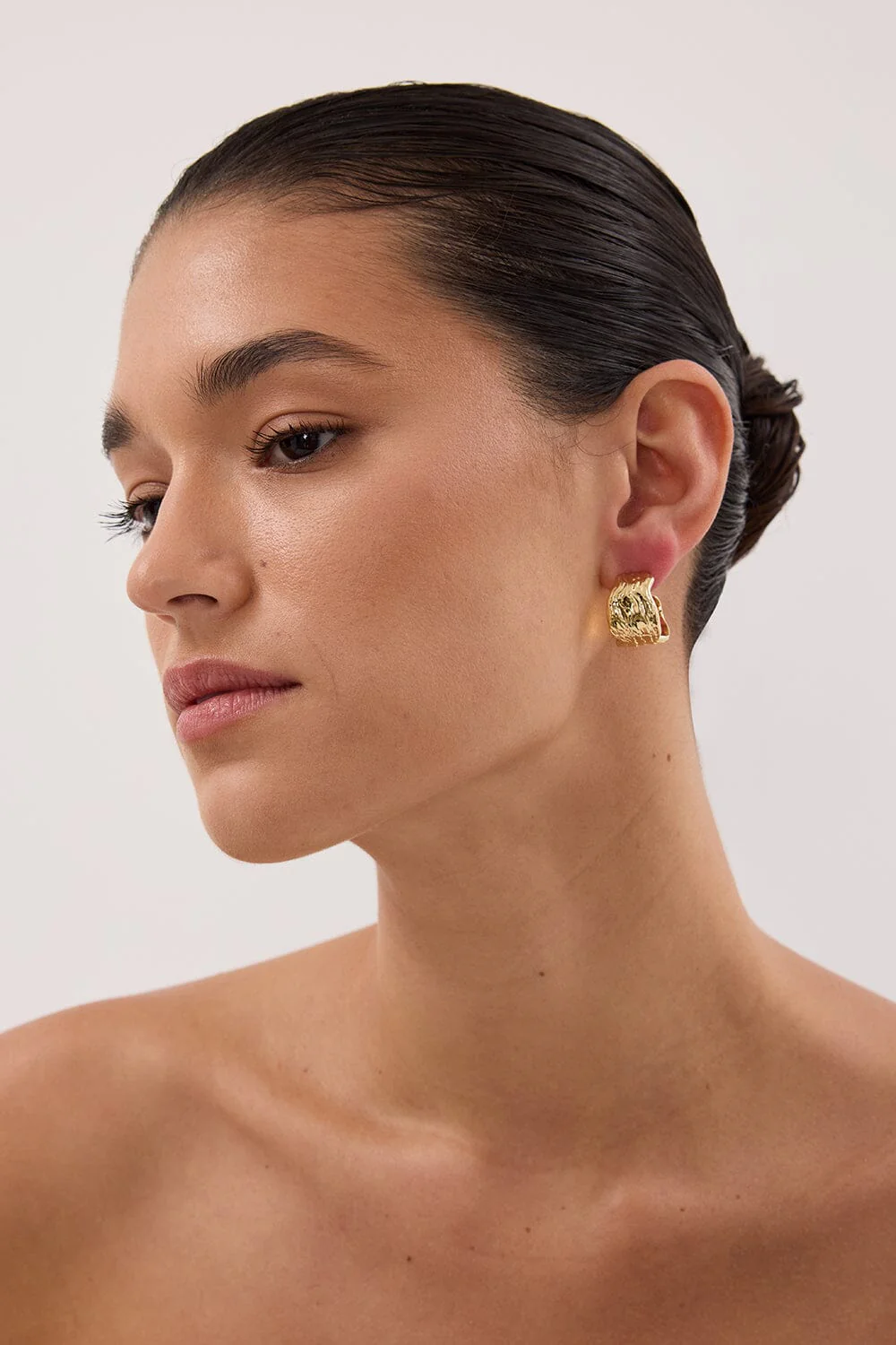 F+H GOLD OYSTER SHELL HOOPS - Image 2