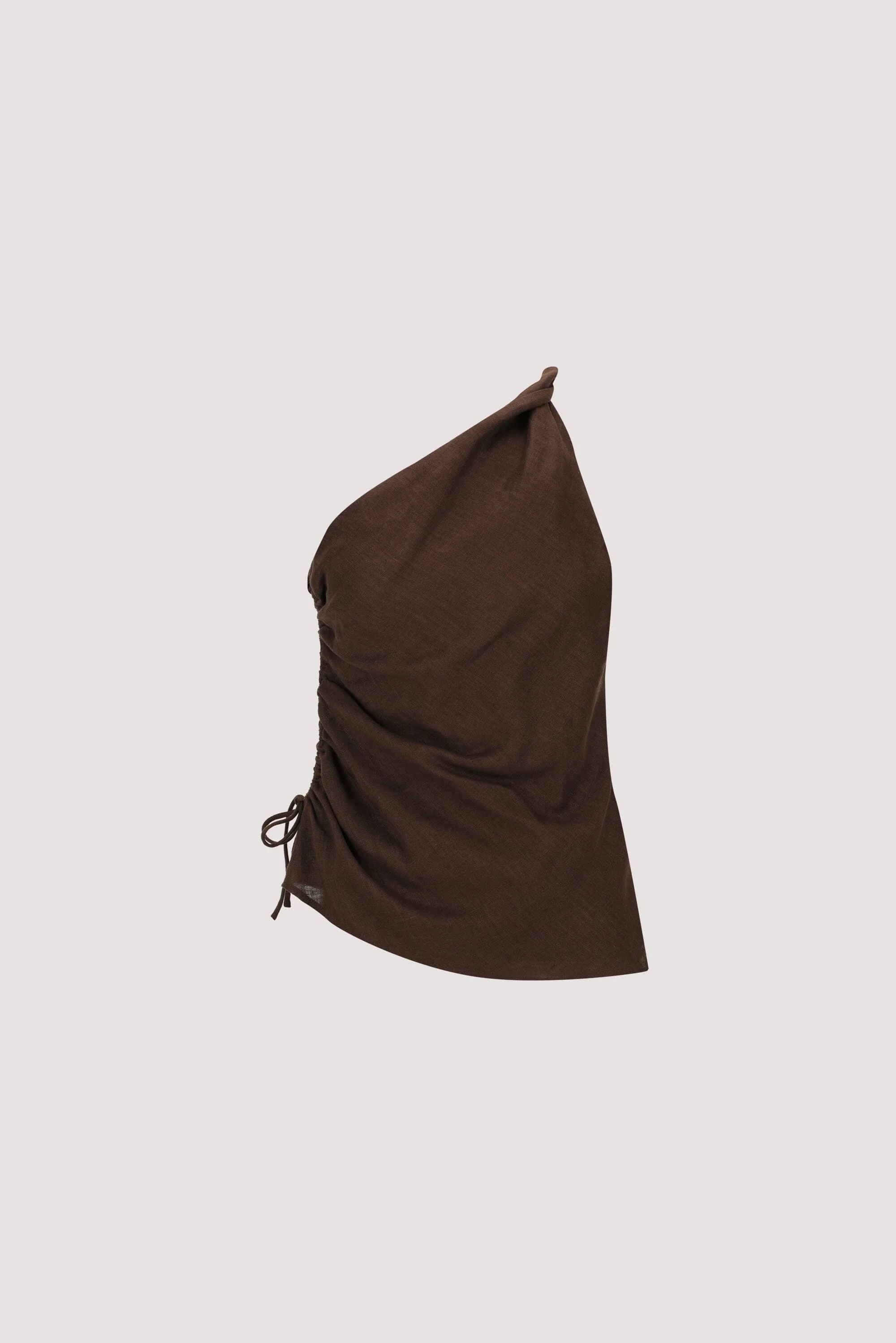 FINNY BITTER CHOC LINEN TOP - Image 6