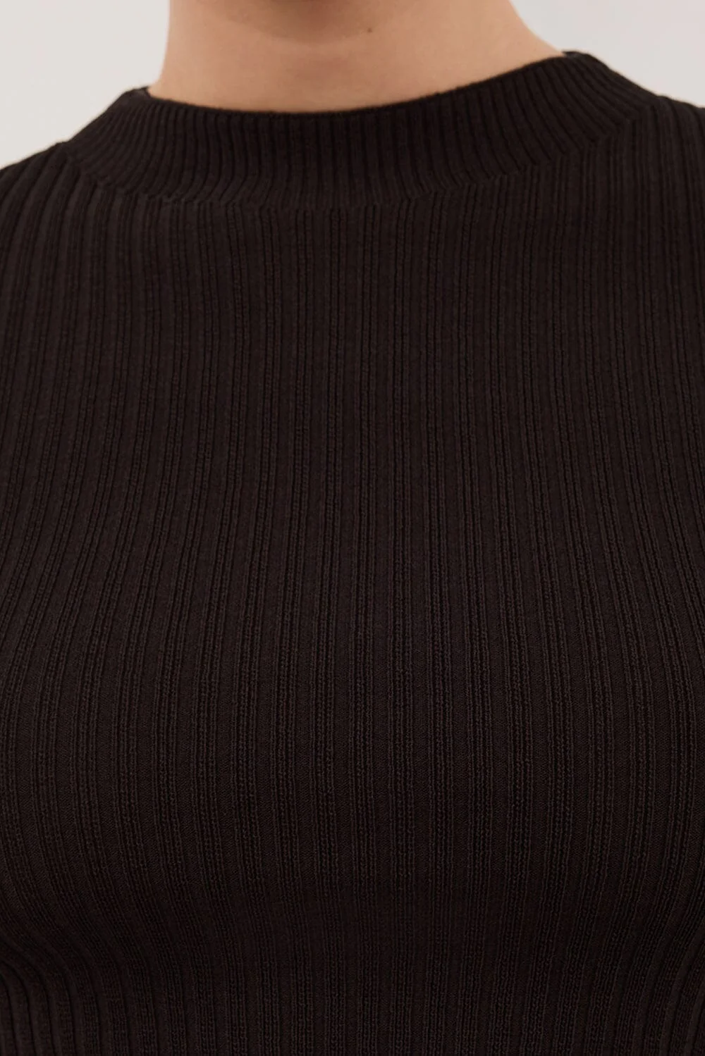 FIORA BITTER CHOC LONG SLEEVE KNIT TOP - Image 6