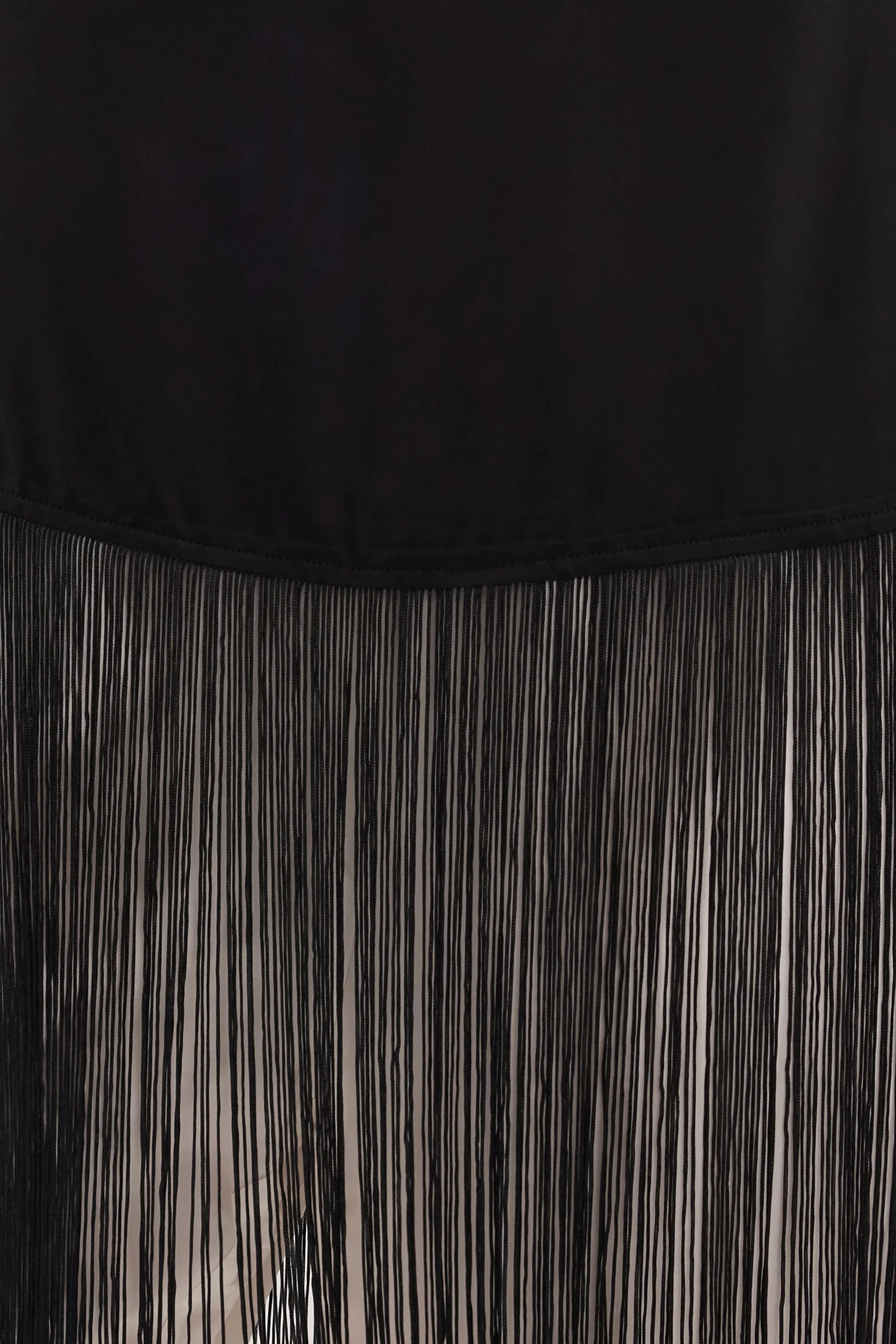 FIORA BLACK CUPRO FRINGE TOP - PRE ORDER - Image 5