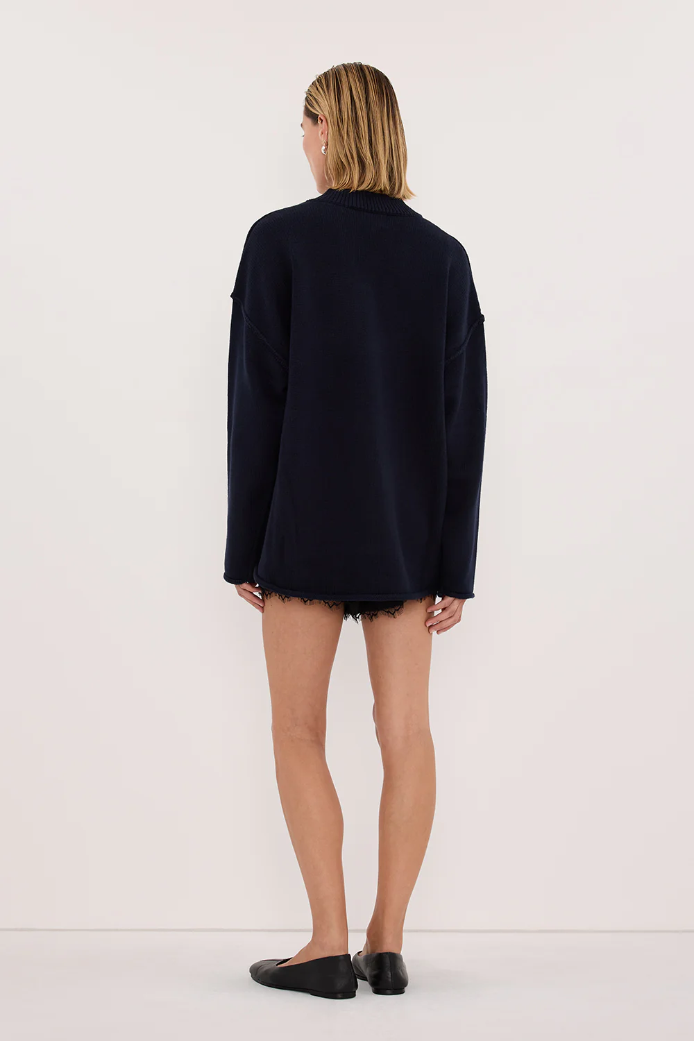FLINT INK V NECK KNIT JUMPER - Image 5