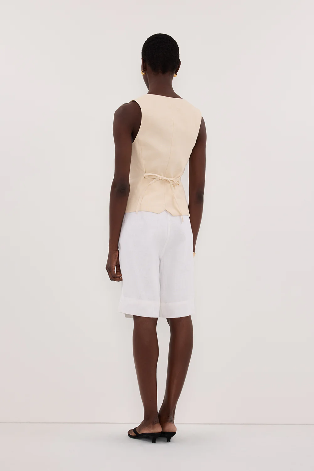 FRAN SANDSTONE LINEN VEST - Image 4