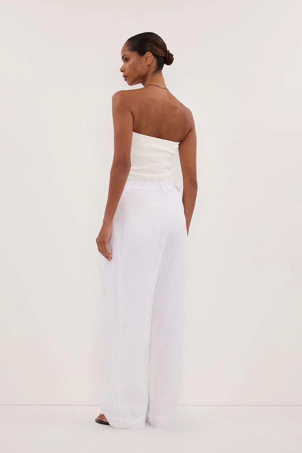 FRAN WHITE LINEN PANT - Image 4