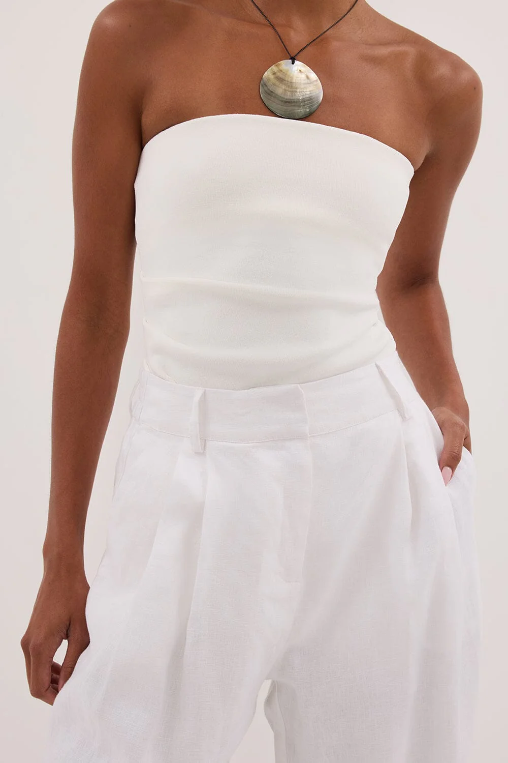 FRAN WHITE LINEN PANT - Image 5
