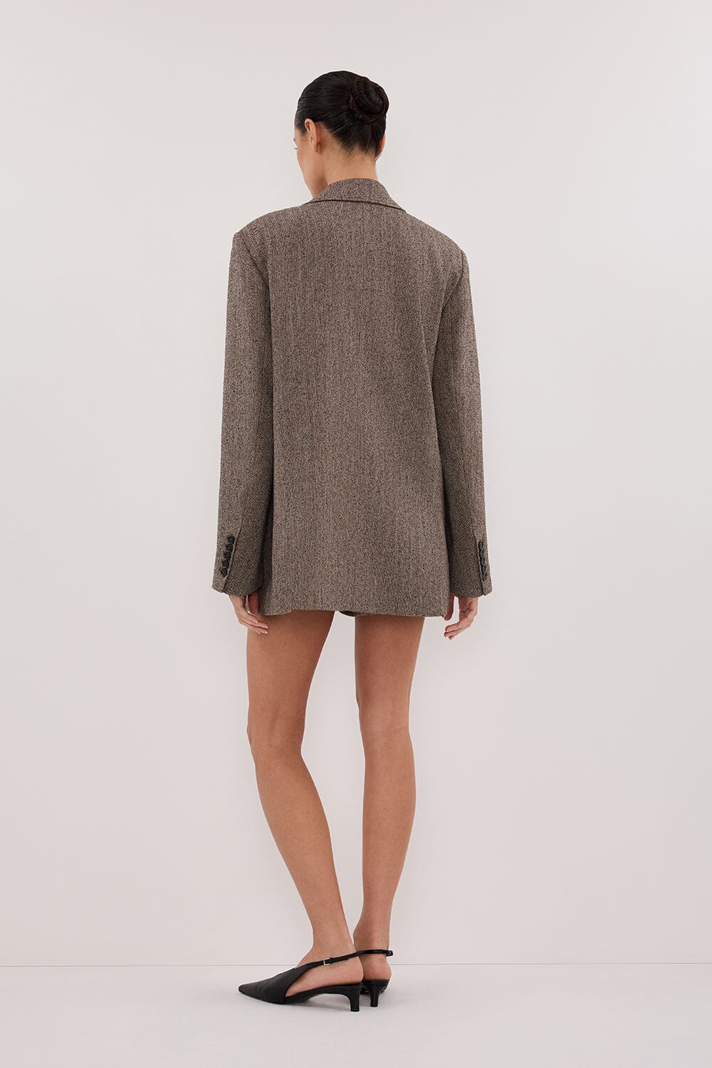 FRANKIE CHOC OVERSIZED TWEED BOYFRIEND BLAZER - Image 4