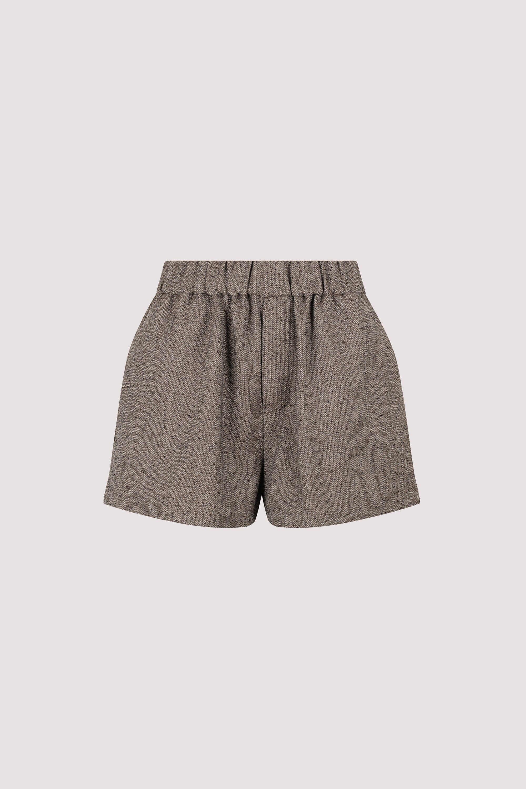 FRANKIE CHOC TWEED ELASTIC SHORT - Image 6