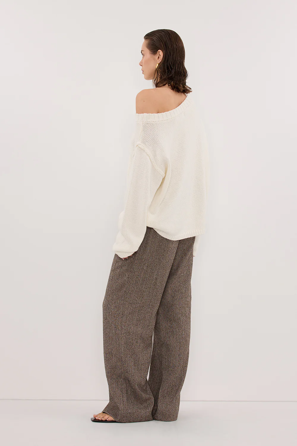 FRANKIE CHOC TWEED PANT - Image 4