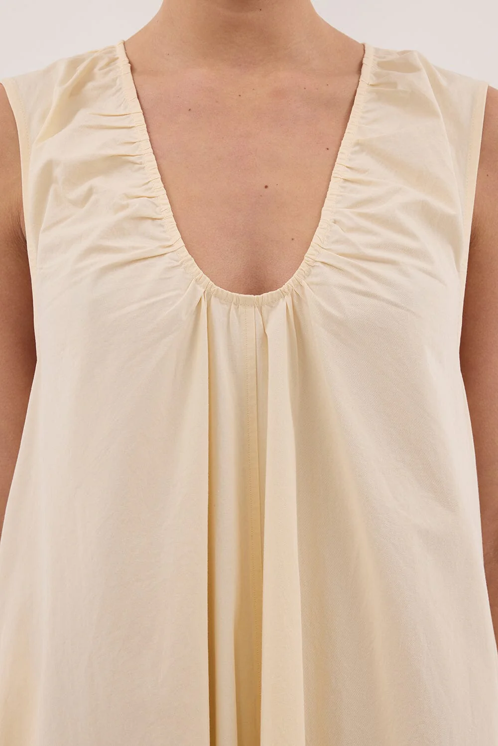 GABBY BUTTERMILK OVERSIZED COTTON MIDI DRESS - Image 5
