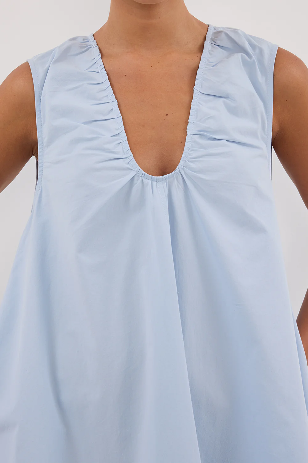 GABBY CORNFLOWER OVERSIZED COTTON MINI DRESS - Image 5