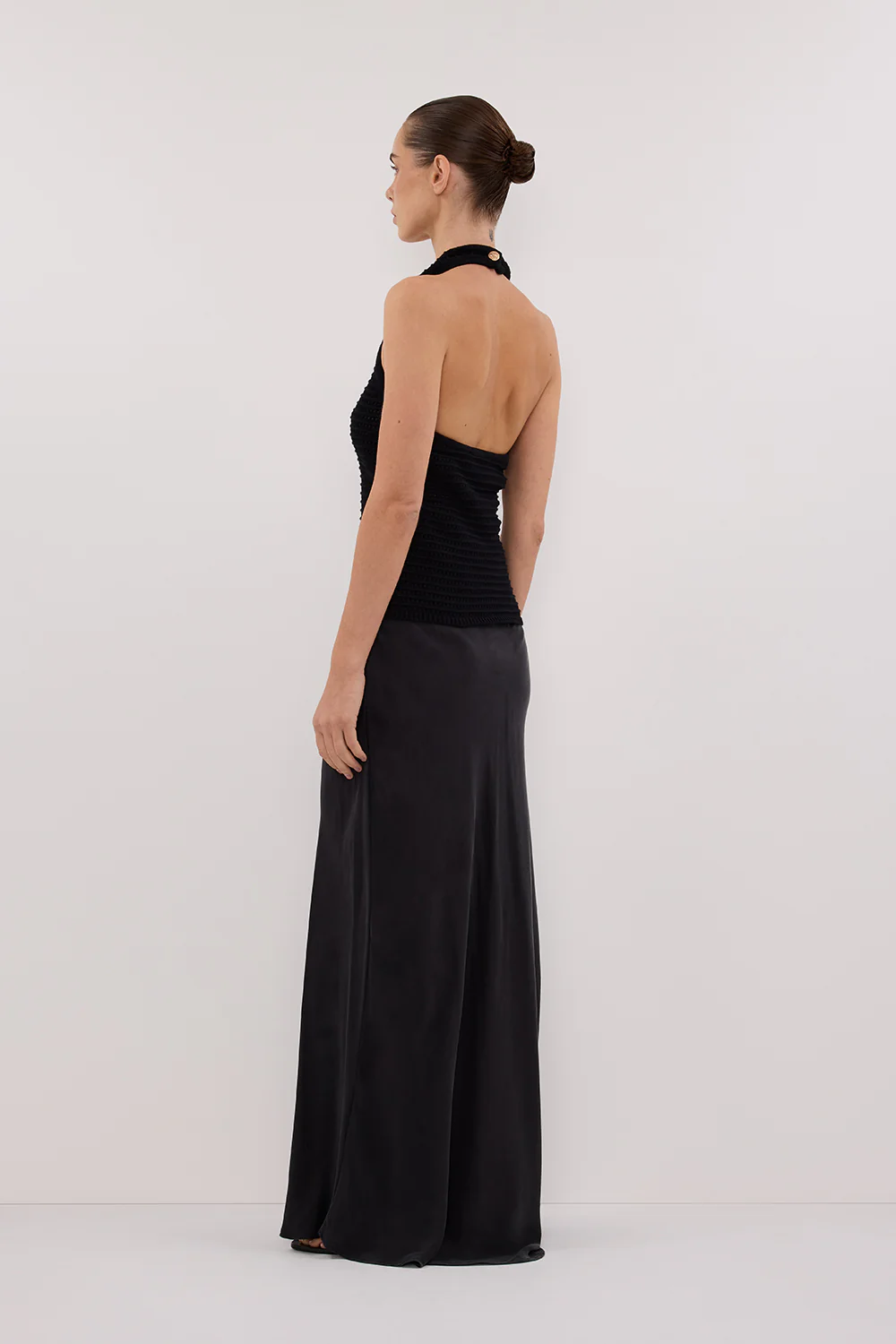 GINA BLACK HALTER CROCHET TOP - Image 4