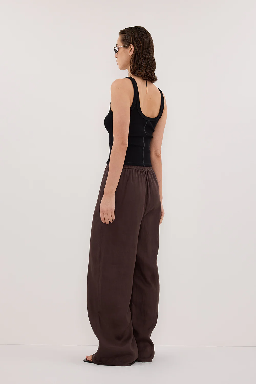 GINNY DARK CHOC RAMIE PANT - Image 4