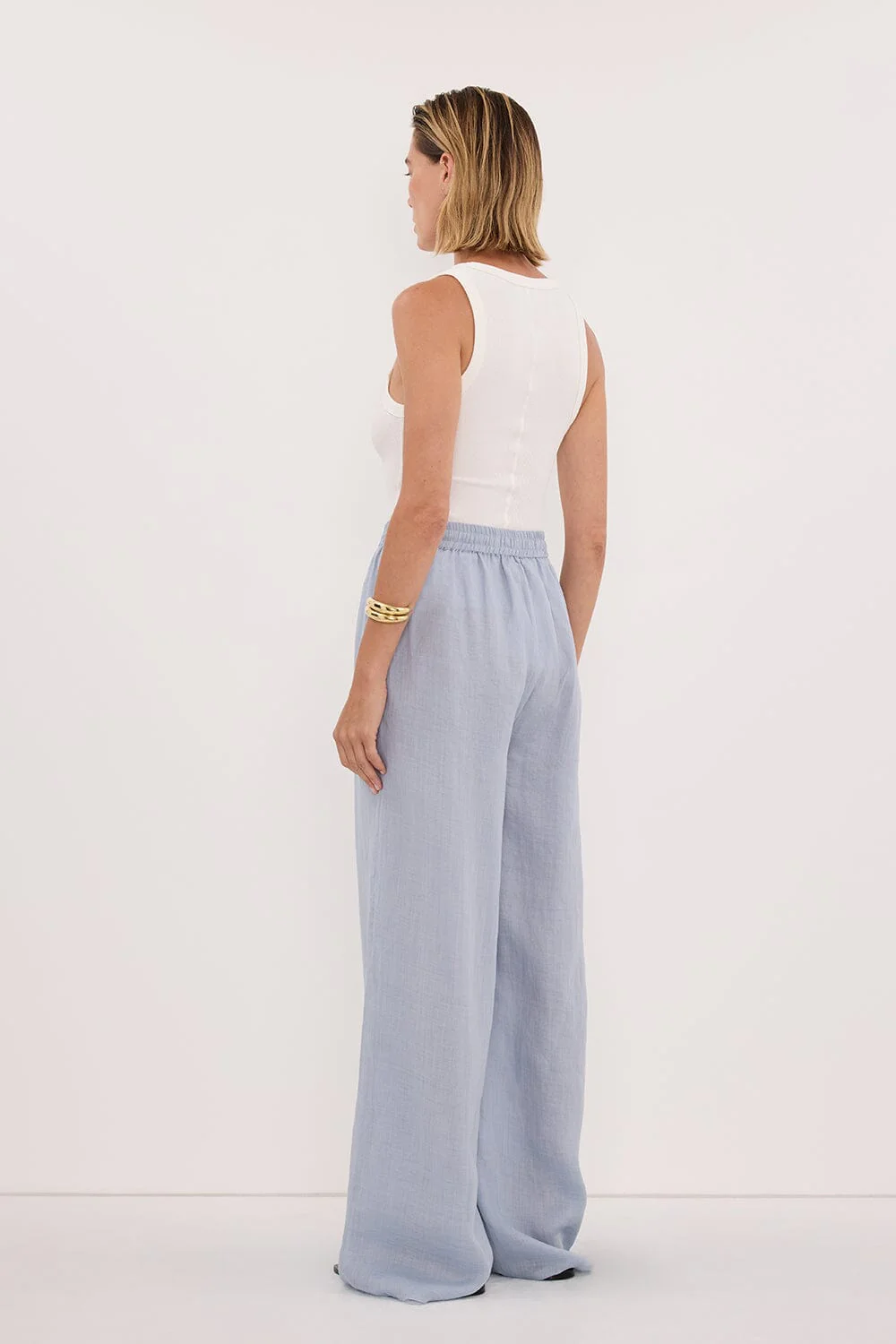GINNY DUSTY BLUE RAMIE PANT - Image 7