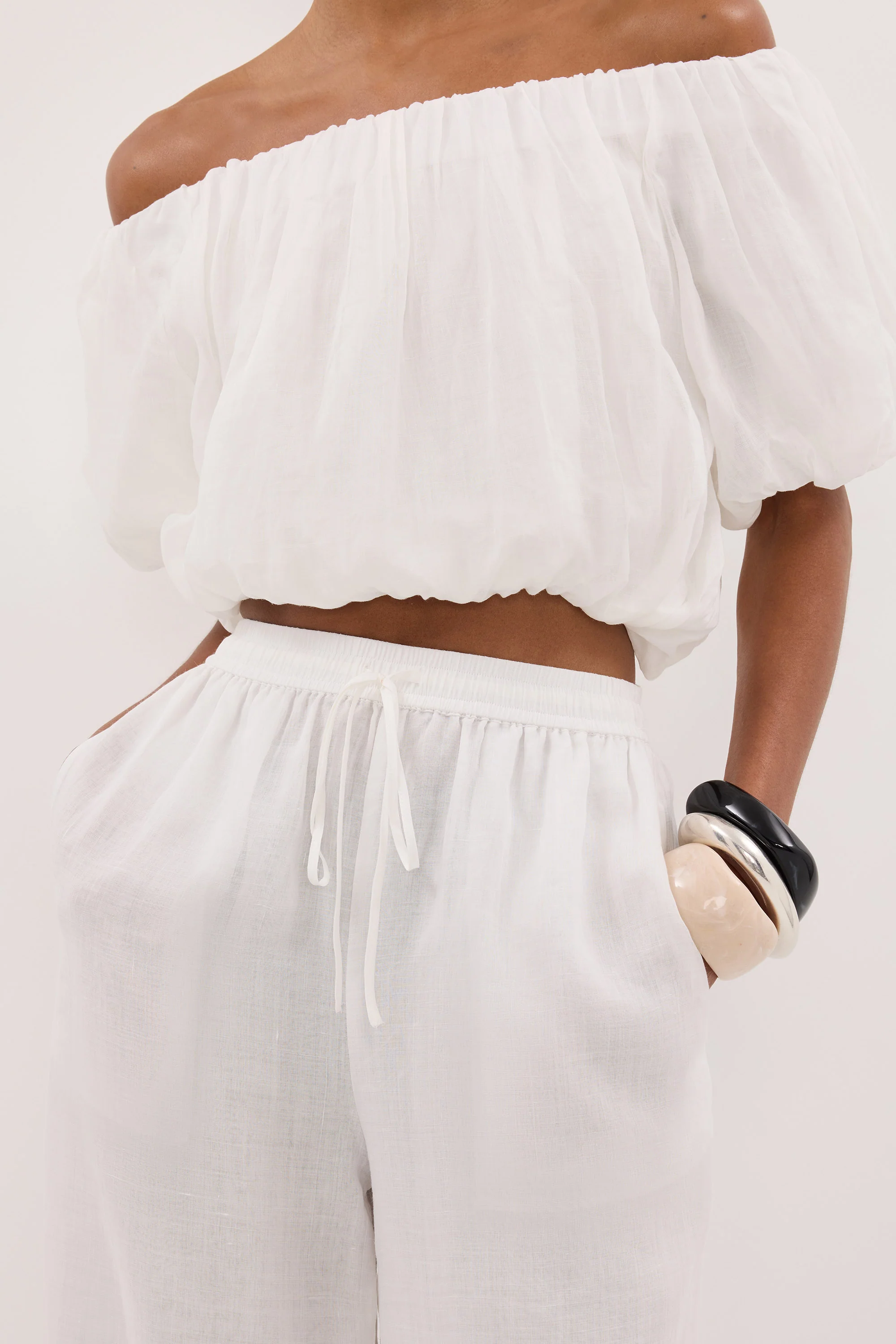 GINNY WHITE RAMIE PANT - Image 5