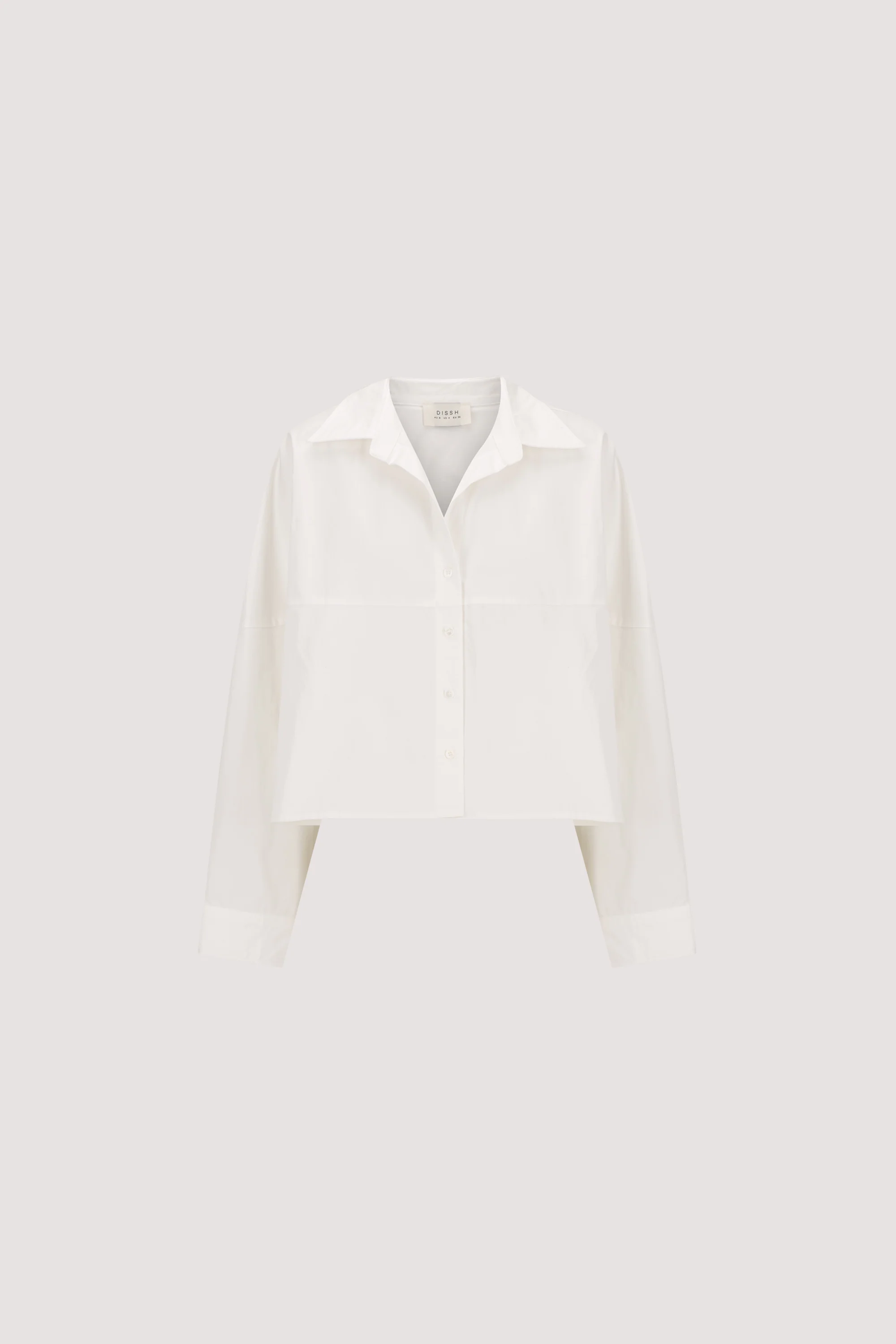 GOLDIE WHITE CROPPED COTTON SHIRT - Image 8